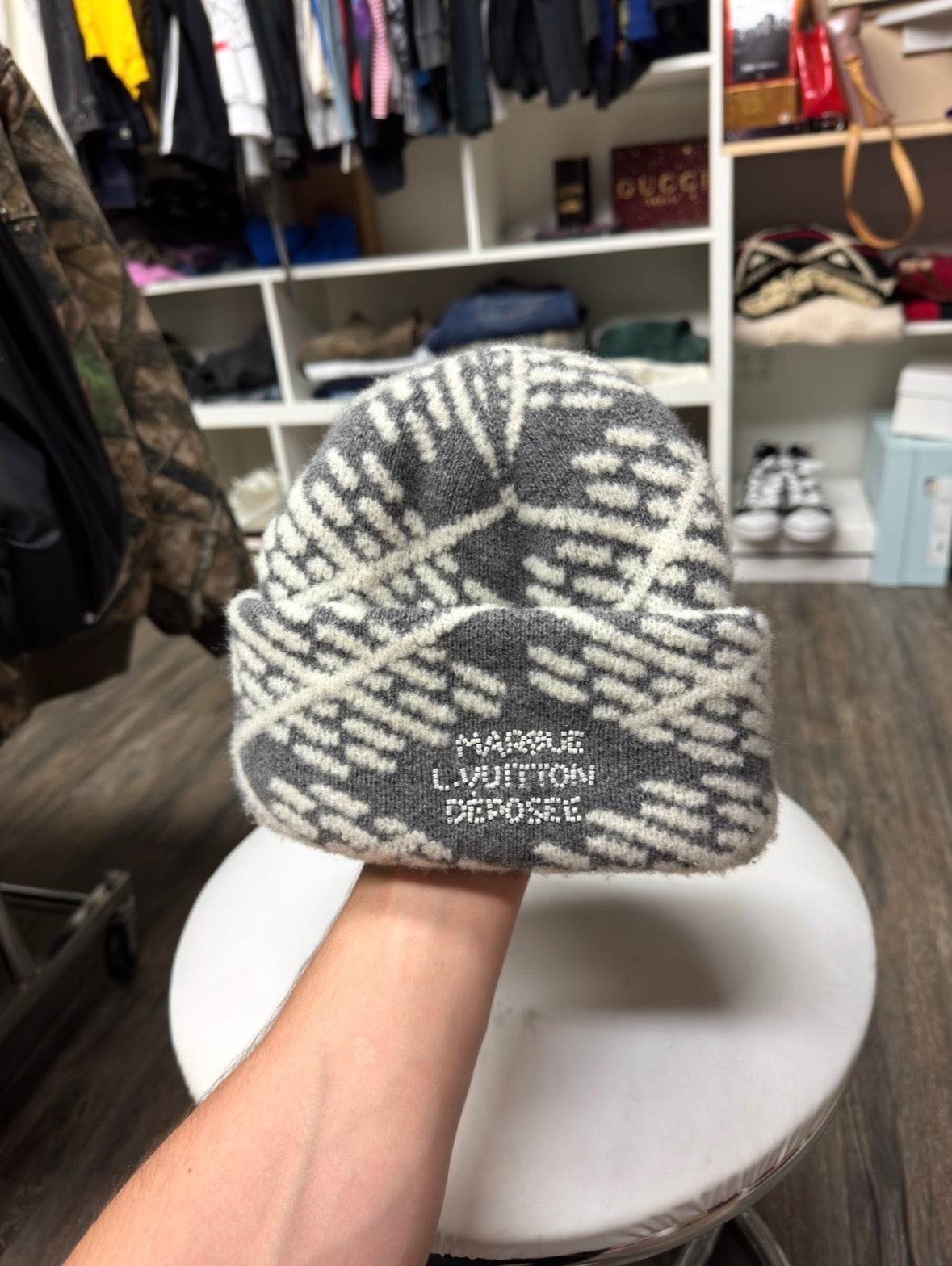 LOUIS VUITTON DAMIER ARGYLE BEANIE (OS)