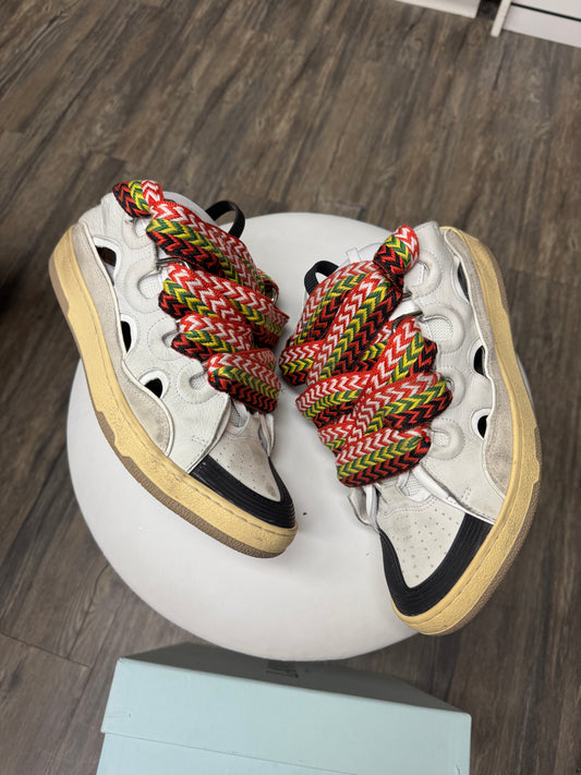 LANVIN WHITE CURB SKATE SNEAKERS (10.5)