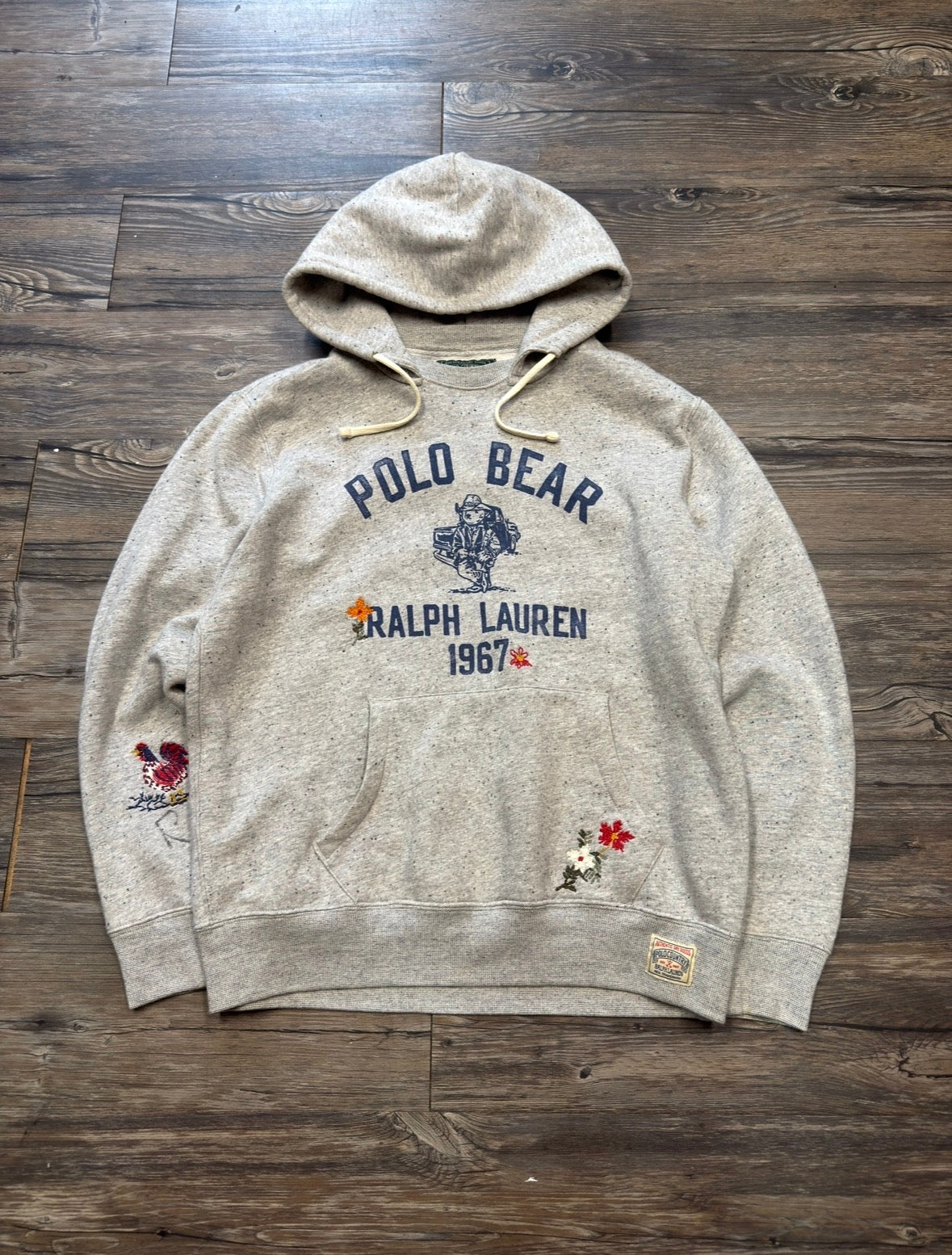 POLO RALPH LAUREN COUNTRY EMBROIDERED STENCIL AFTER HOOD SWEATSHIRT (M)