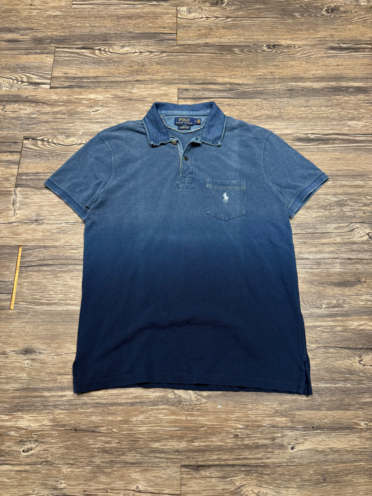 POLO RALPH LAUREN OMBRÉ GRADIENT POLO SHIRT (M)