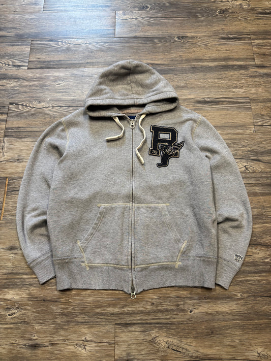 POLO RALPH LAUREN RUGBY VARSITY WING GRAPHIC HOODIE (L)
