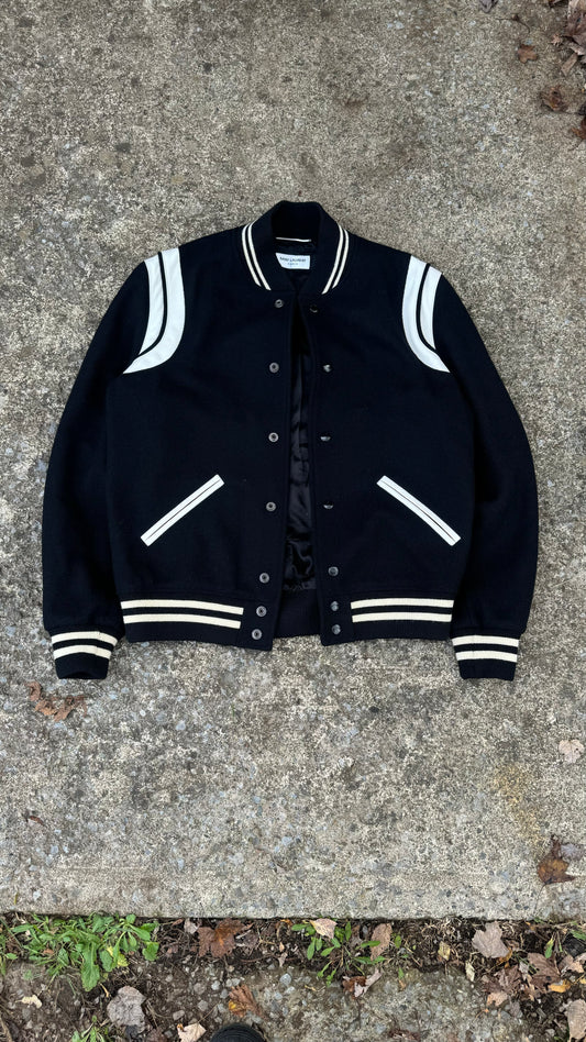 SAINT LAURENT BLACK TEDDY JACKET (M)