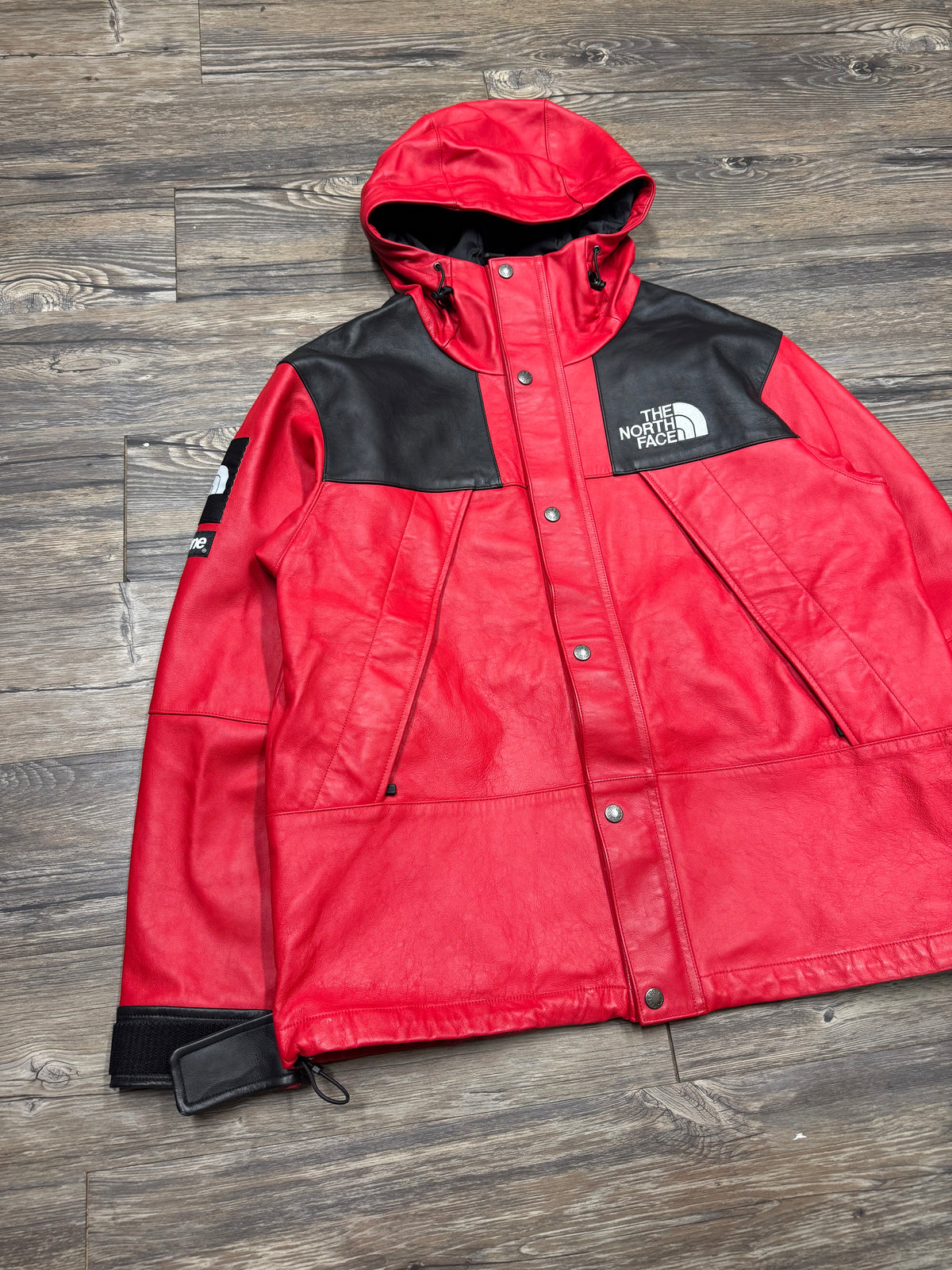 SUPREME X THE NORTH FACE LEATHER DOWN MOUNTAIN PARKA (M)
