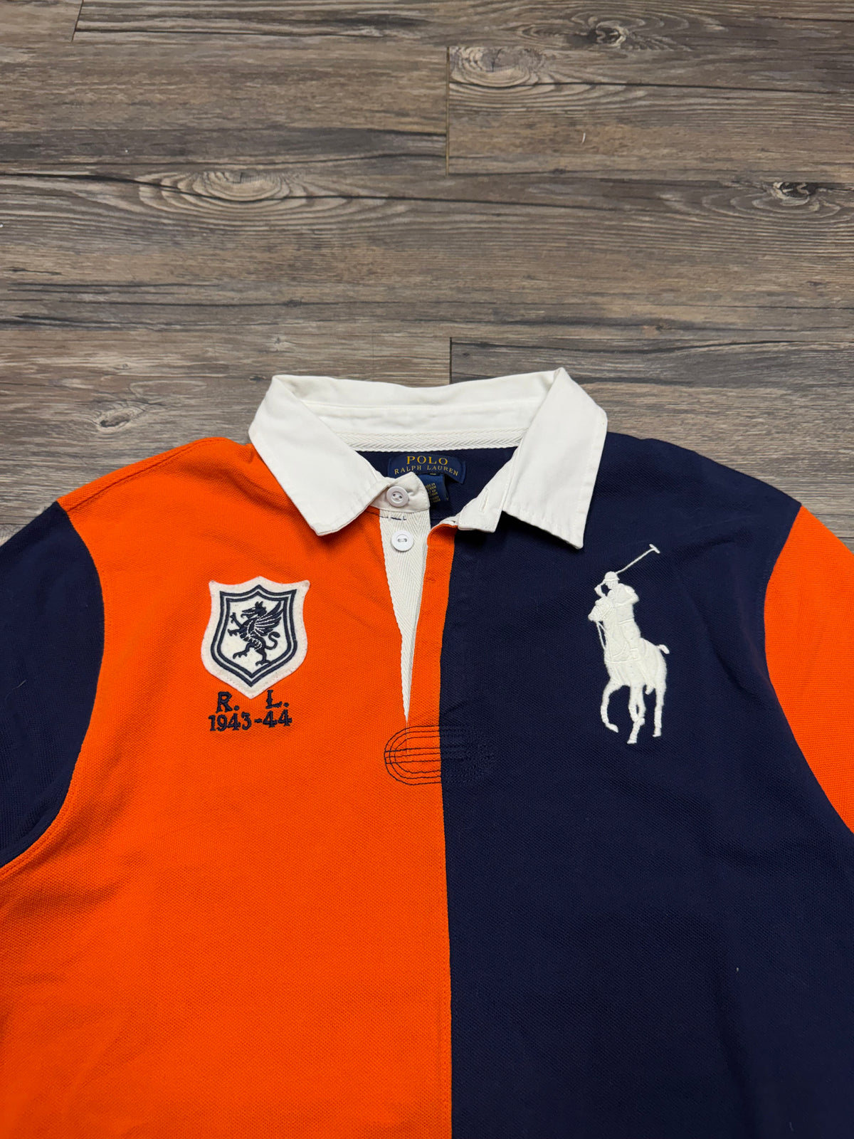 POLO RALPH LAUREN COLOR BLOCK BIG PONY POLO SHIRT (M)