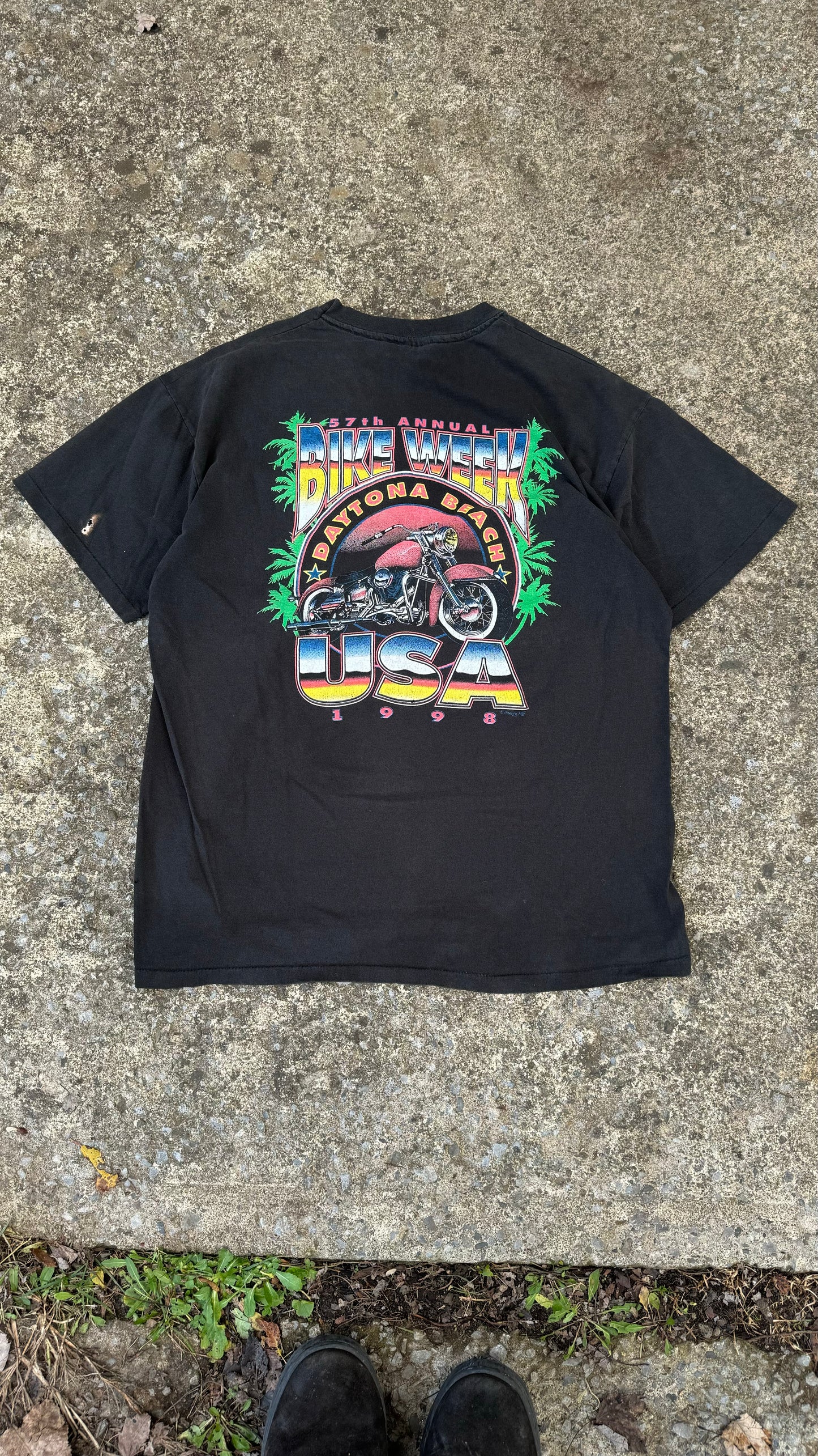 VINTAGE BIKE WEEK POCKET TEE (XL)