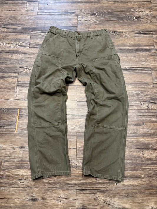 CARHARTT OLIVE GREEN DOUBLE KNEES (32)