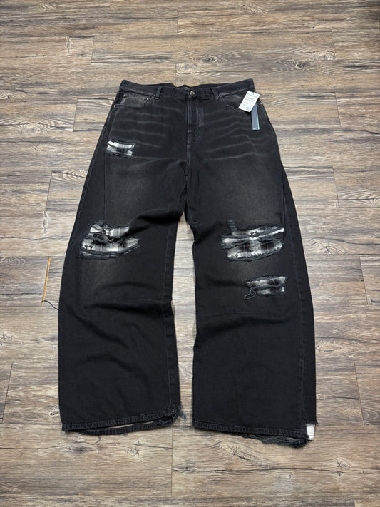 AMIRI SS26 FLANNEL REPAIR DESTRESSED FLANNEL JEANS (38)