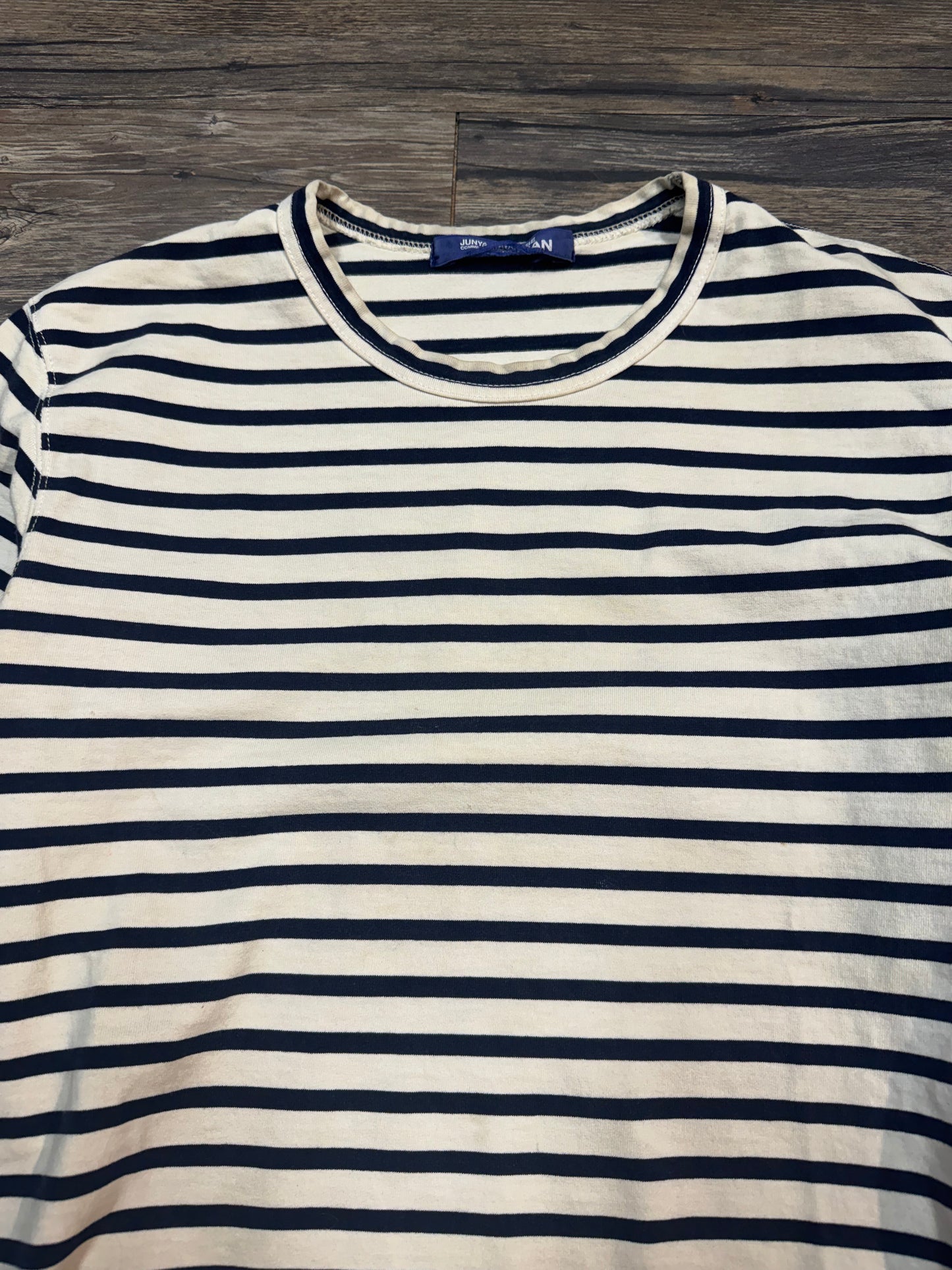 JUNYA WATANABE STRIPPED LONG SLEEVE T-SHIRT (MEDIUM)