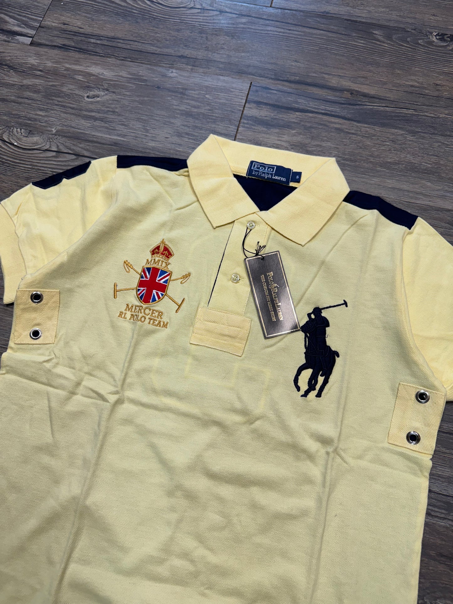 RALPH LAUREN BIG PONY 2-TONE POLO (M)