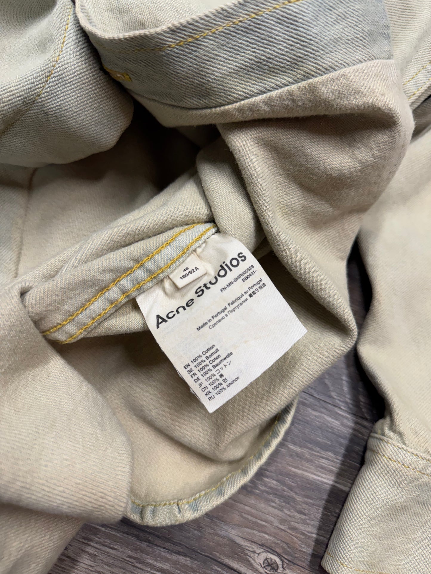 ACNE STUDIOS RELAXED FIT DENIM BUTTON-UP (46)
