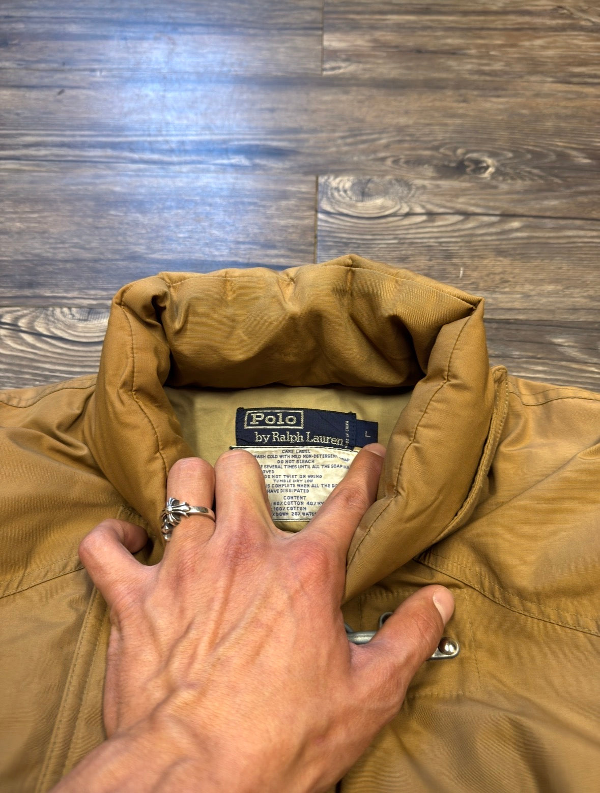 POLO RALPH LAUREN FIREMEN PUFFER JACKET (L)