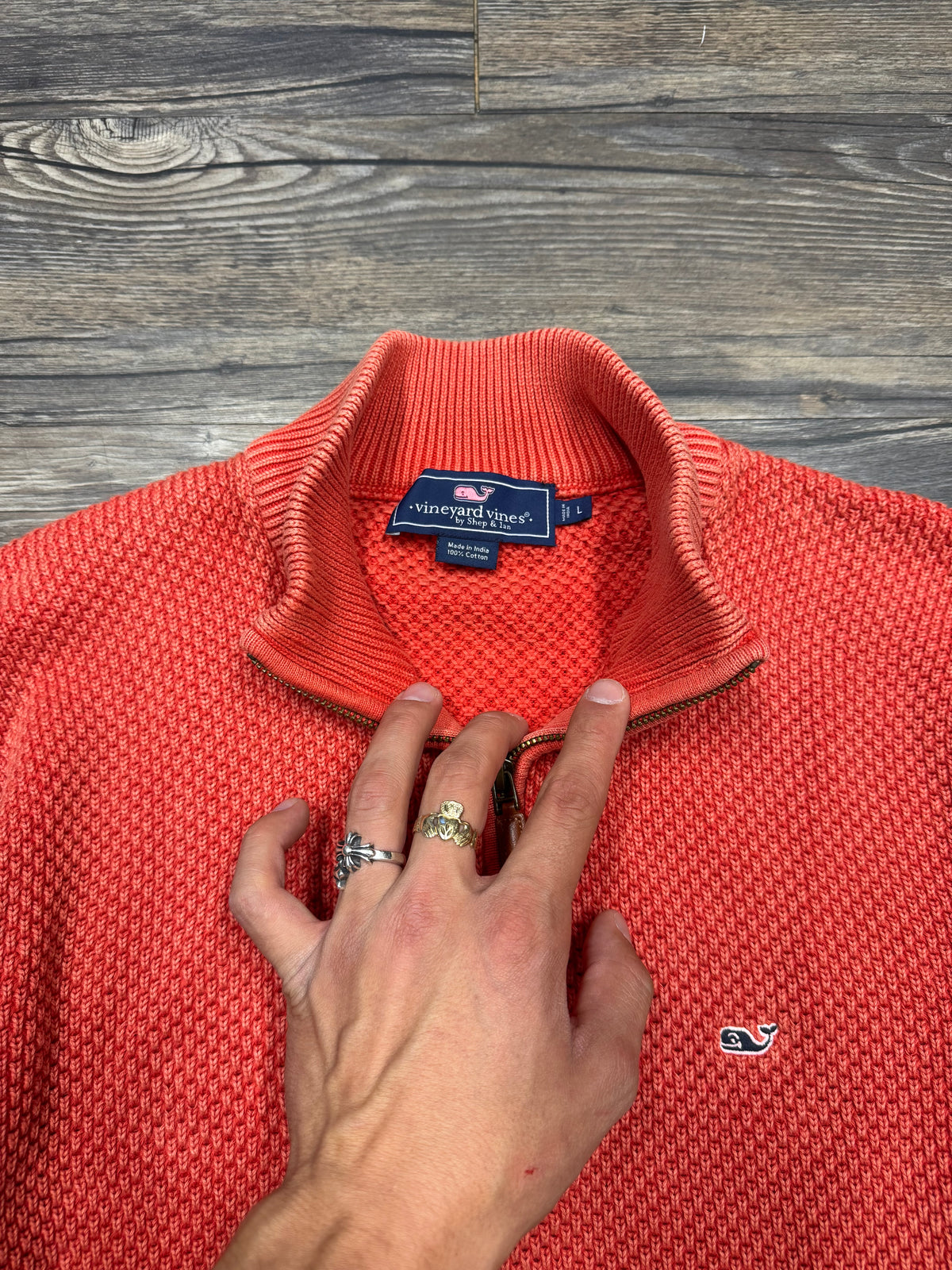 VINEYARD VINES KNITTED QUARTER ZIP (L)