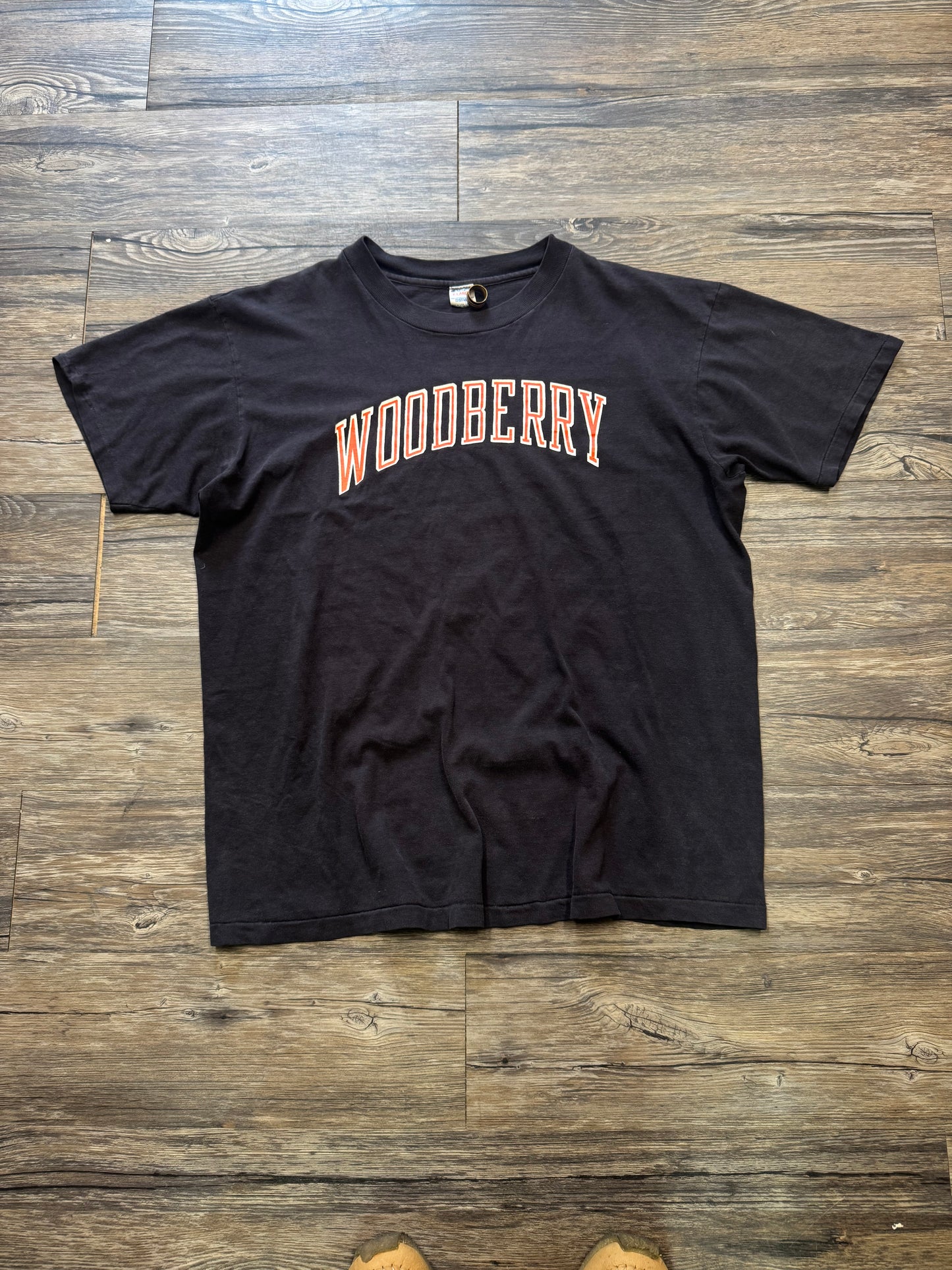 80s CHAMPION WOODBERRY FADED BROWN T-SHIRT (XL)