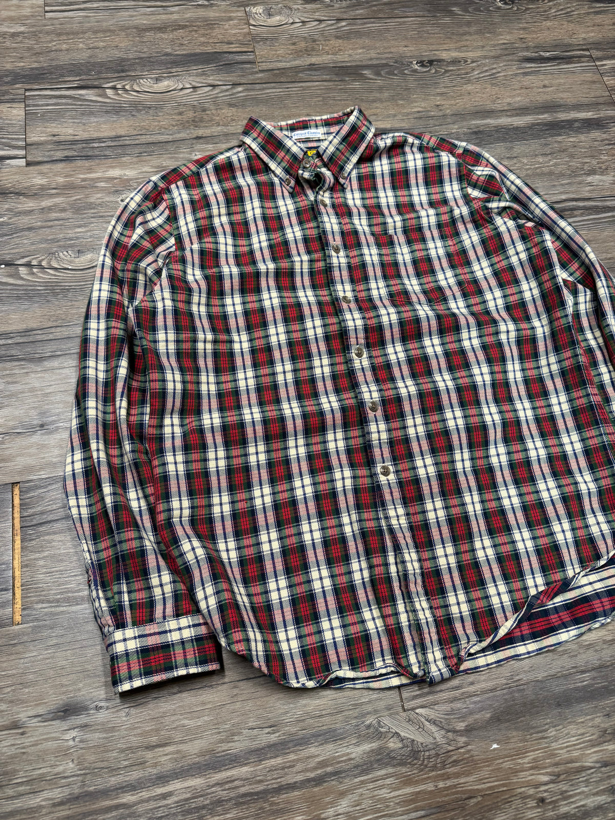 POLO RALPH LAUREN RUGBY BUTTON UP FLANNEL (L)
