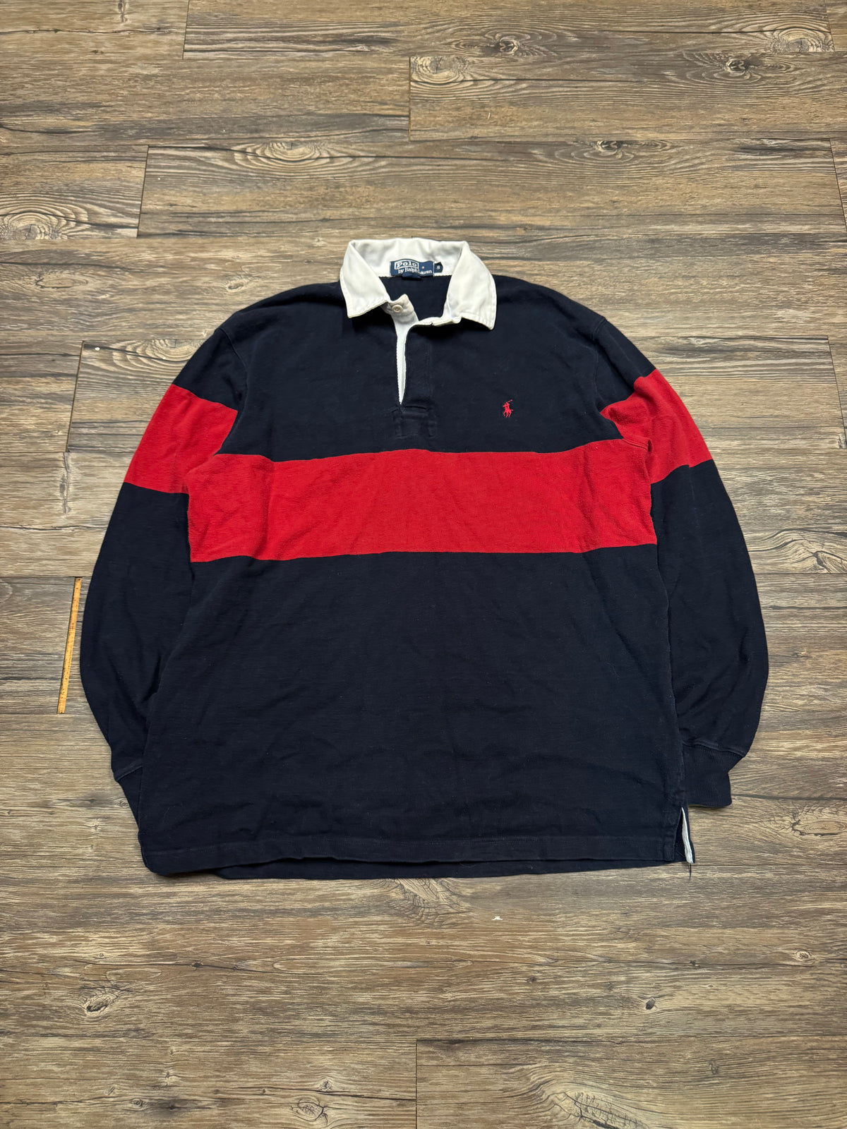 POLO RALPH LAUREN SMALL PONY STRIPED RUGBY (L)