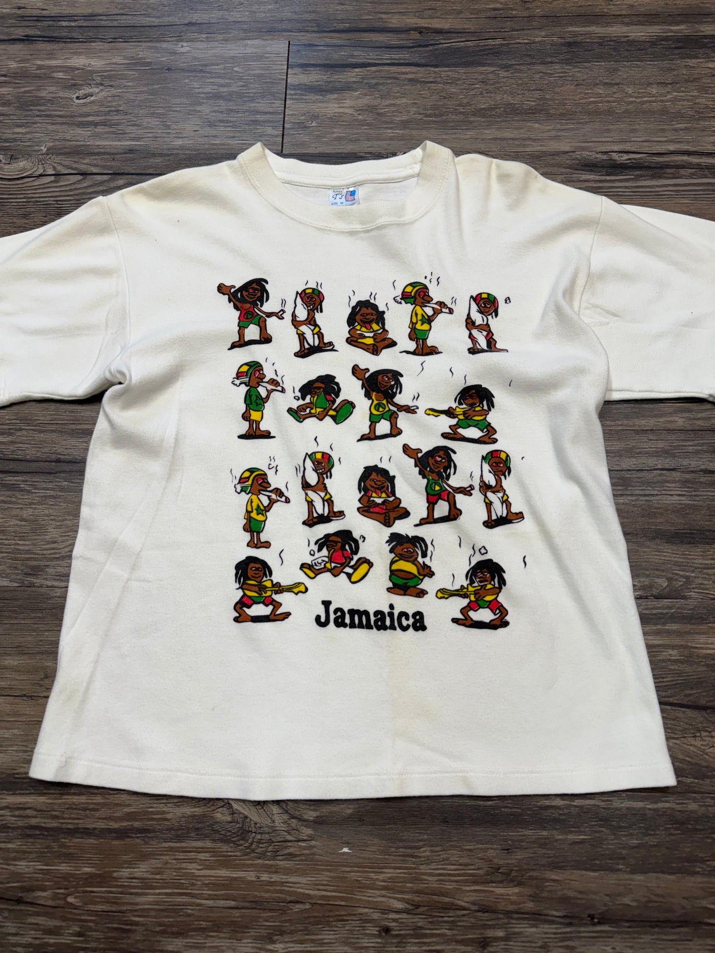 VINTAGE 1990 JAMAICA RASTA T-SHIRT (M)