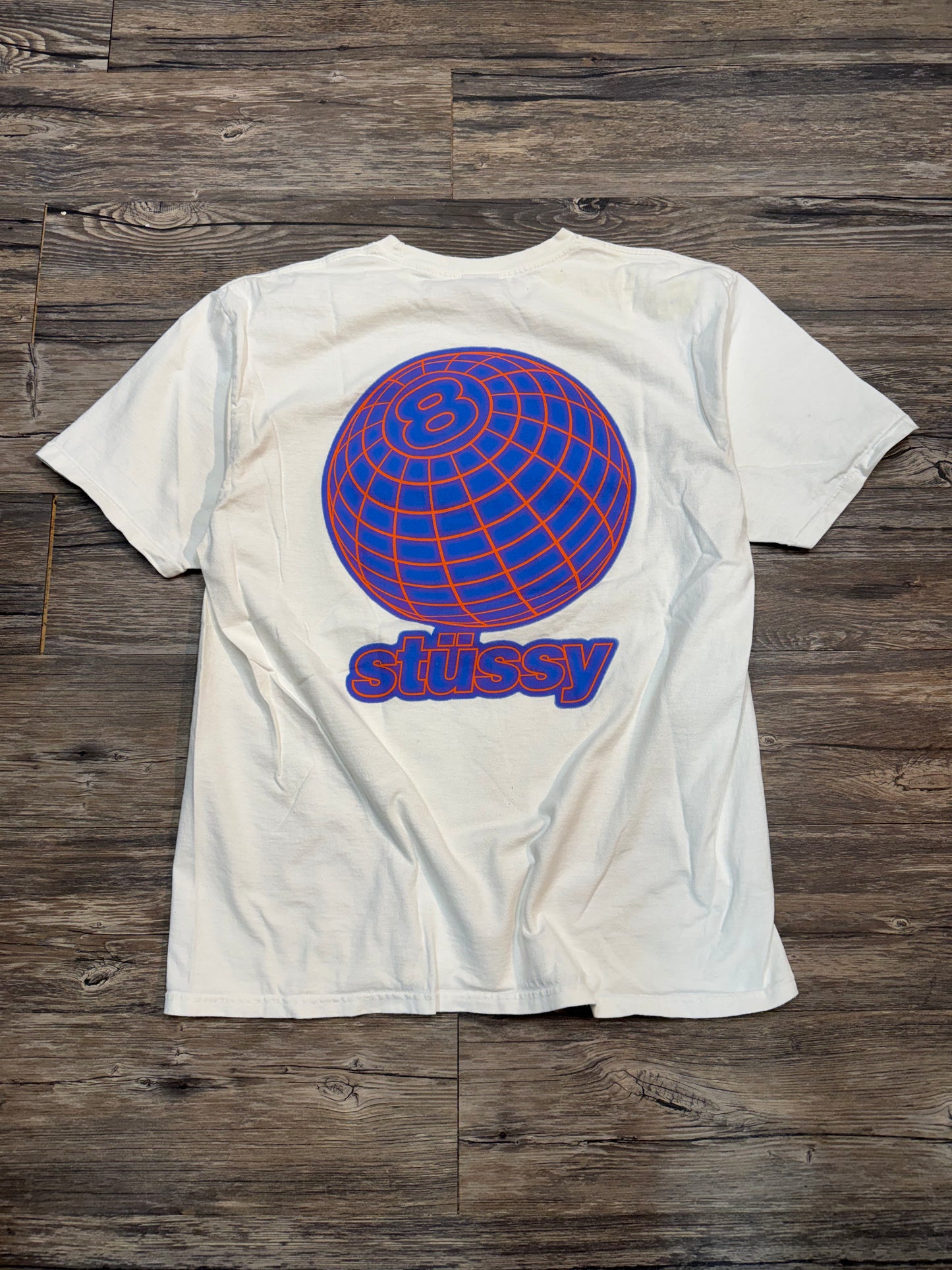 STUSSY WORLDWIDE 3D GLOBE T-SHIRT (LARGE)