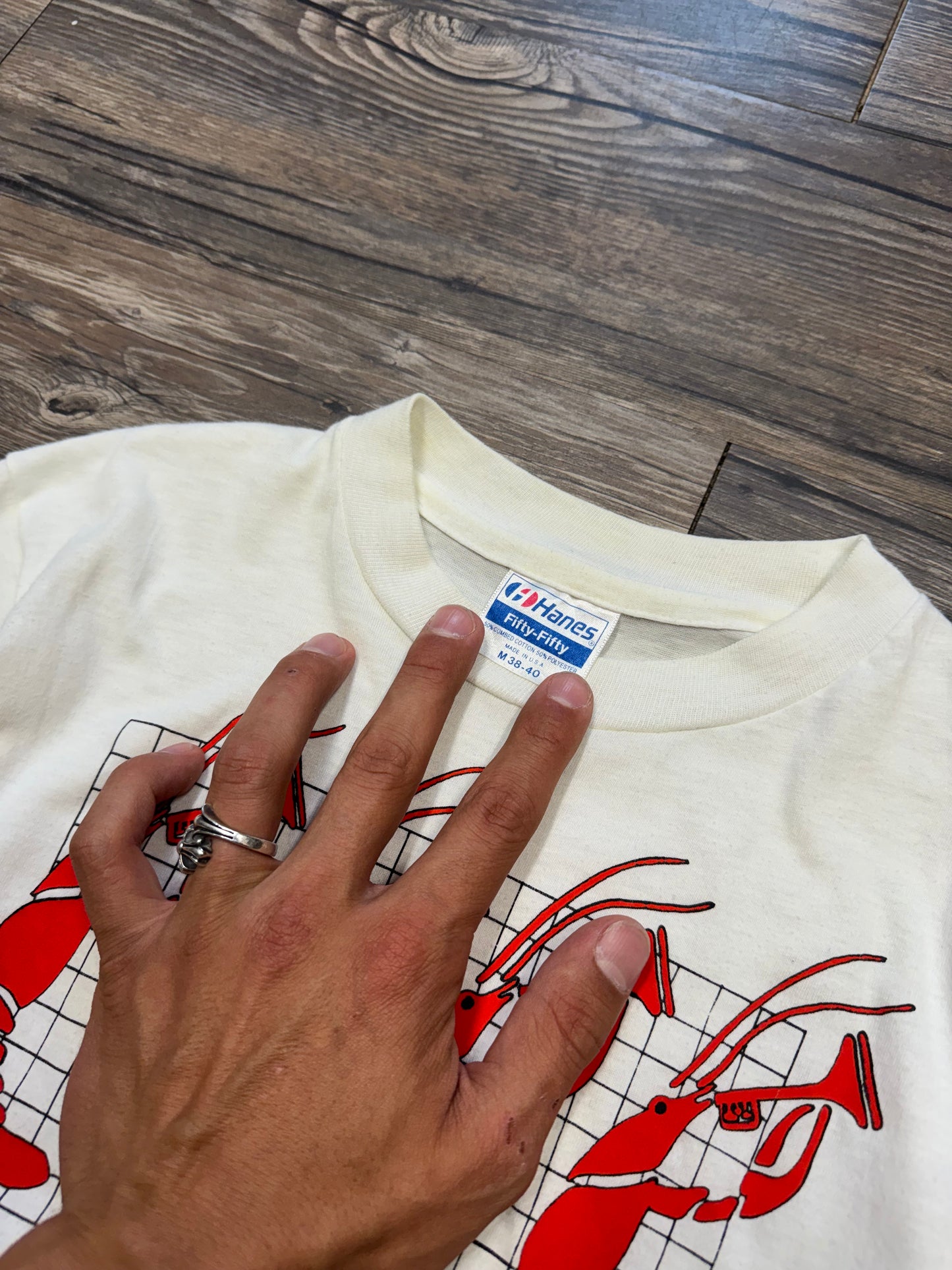VINTAGE 1990 SHRIMPY NEW ORLEANS T-SHIRT (M)