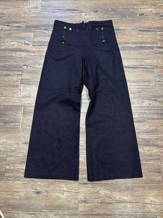 90’s VTG WOOL USN DARK BLUE SAILOR PANTS (33)