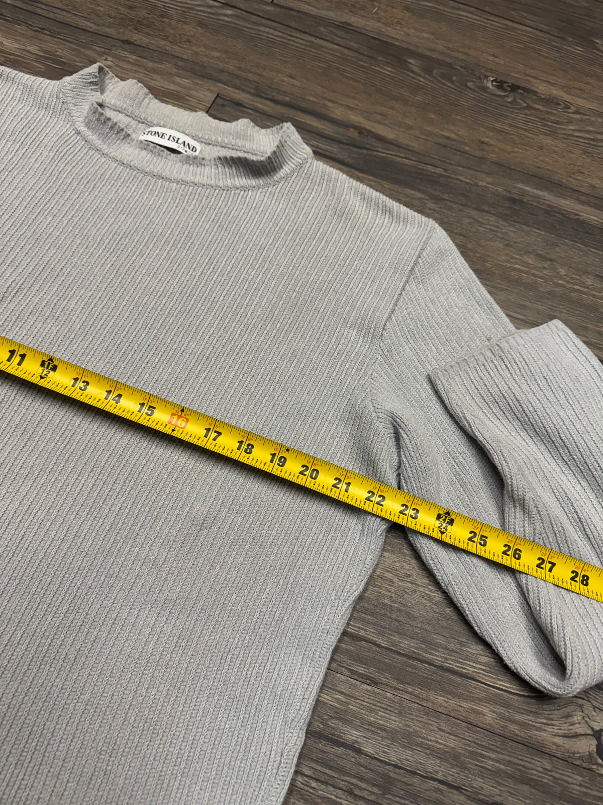 VTG 1999 STONE ISLAND RIBBED KNIT CREWNECK (L)
