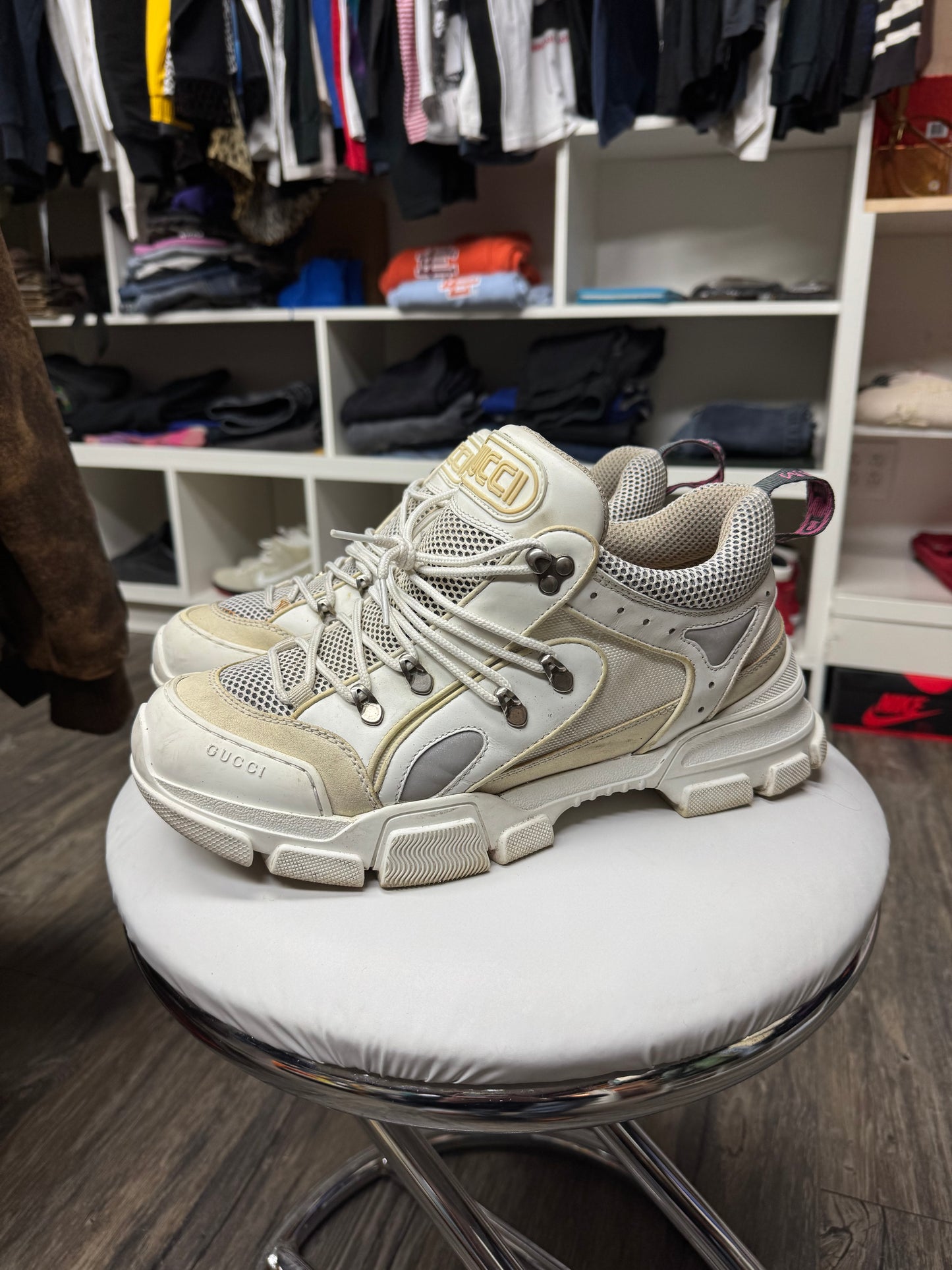 GUCCI XL WHITE SNEAKERS (11.5)
