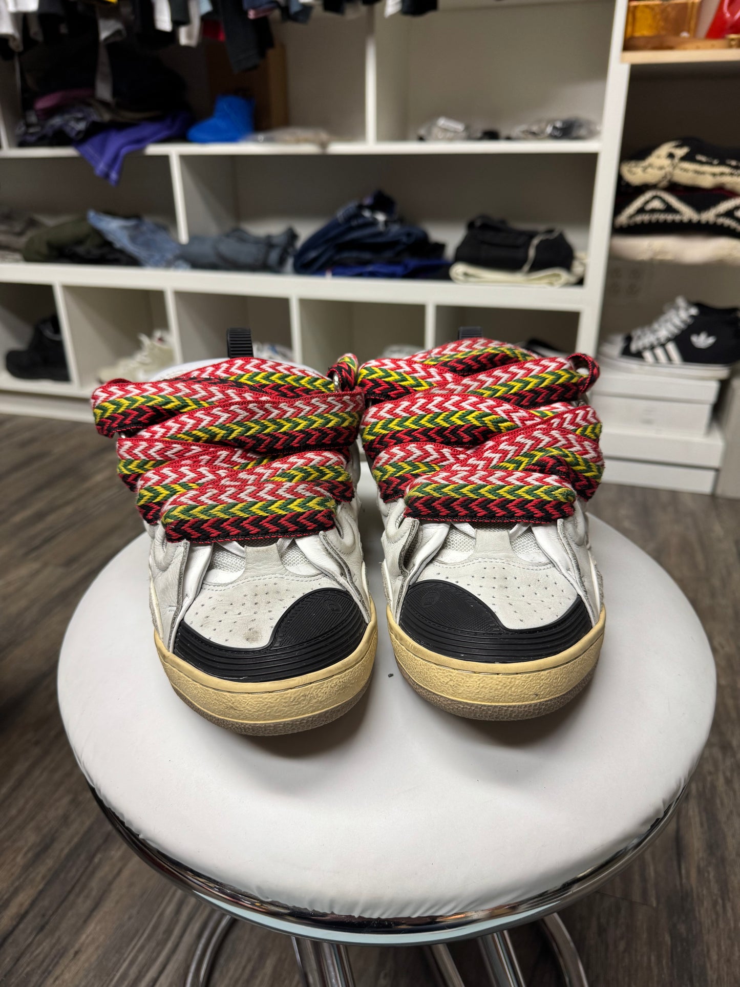 LANVIN WHITE CURB SKATE SNEAKERS (10.5)