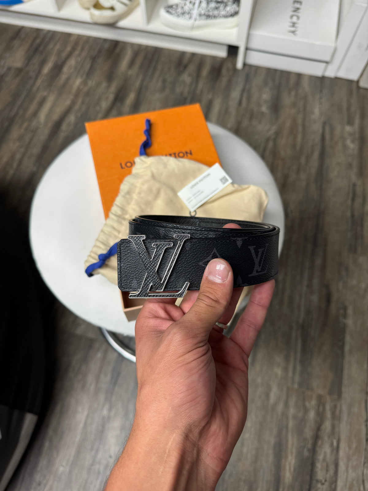 LOUIS VUITTON MONOGRAM INITIALES BELT (OS)