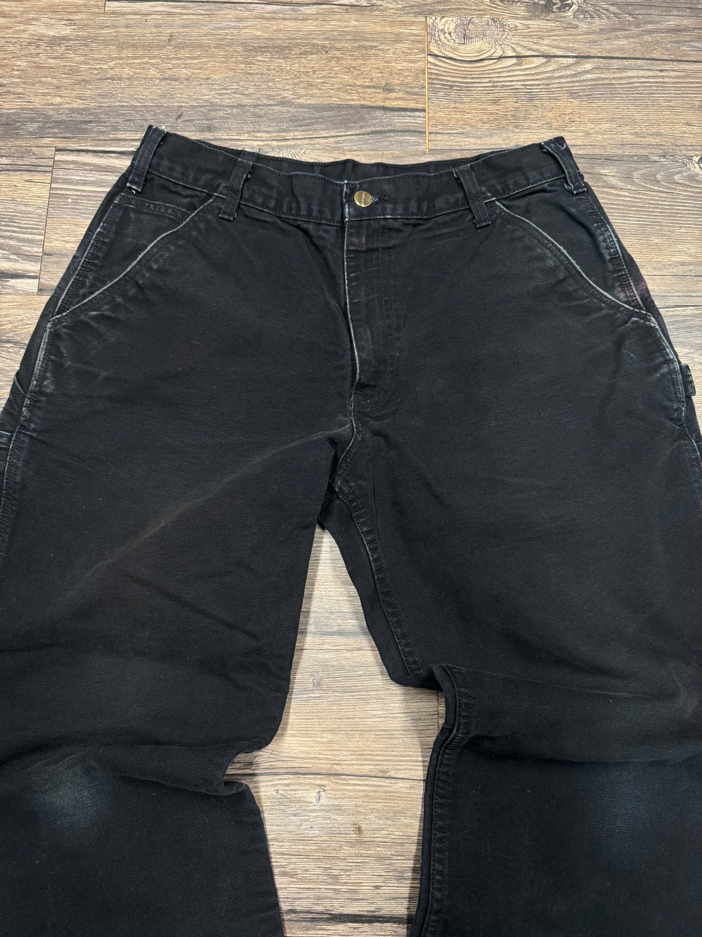 BLACK FADED CARHARTT PANTS (33x30)