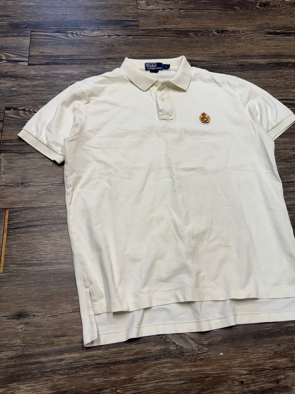 POLO RALPH LAUREN CREST WHITE POLO (L)