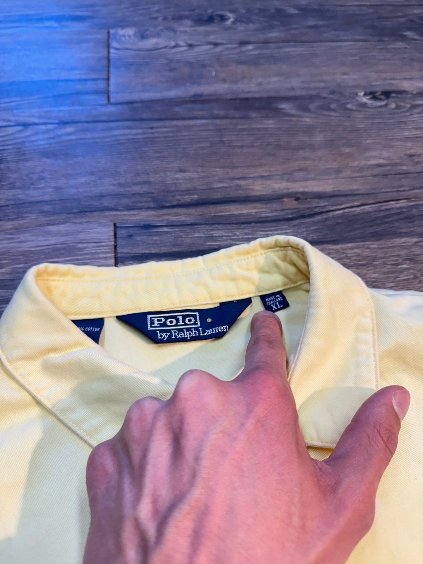 VINTAGE POLO RALPH LAUREN CREAM COACHES JACKET (XL)