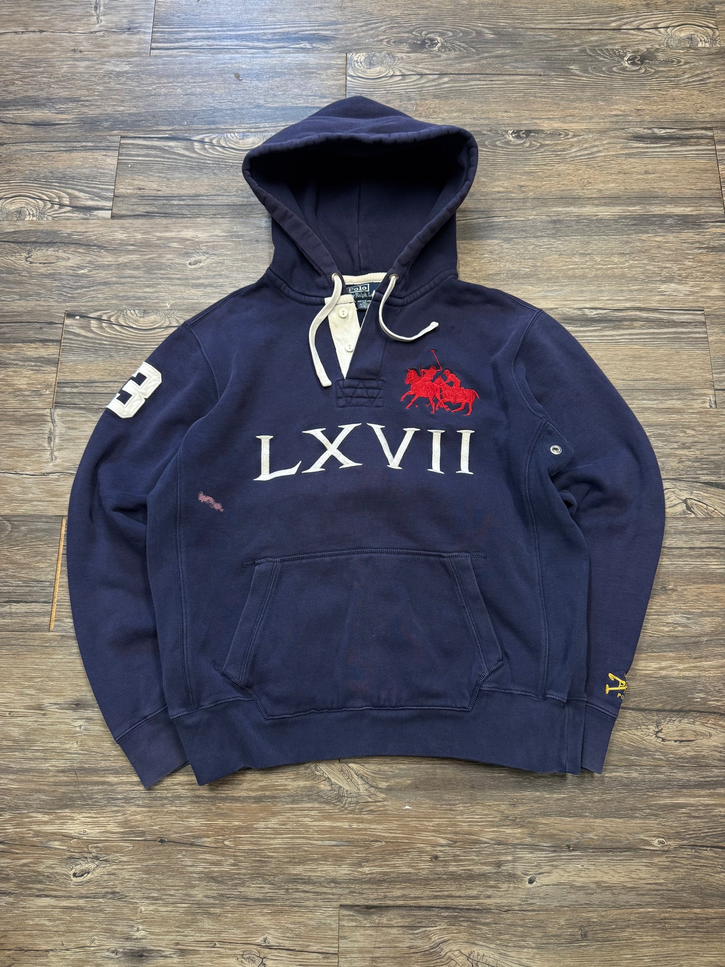 POLO RALPH LAUREN LXVII HENLEY HOODIE (L)