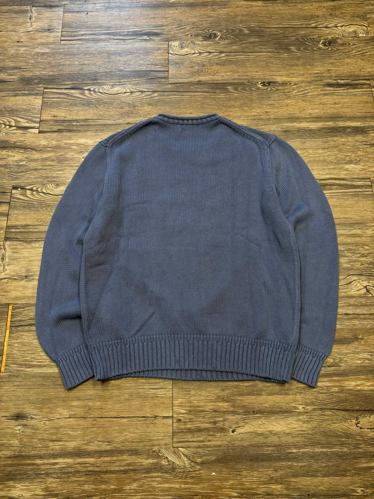 POLO RALPH LAUREN BLUE HEAVEN RAGATTA BEAR KNIT SWEATER (S)