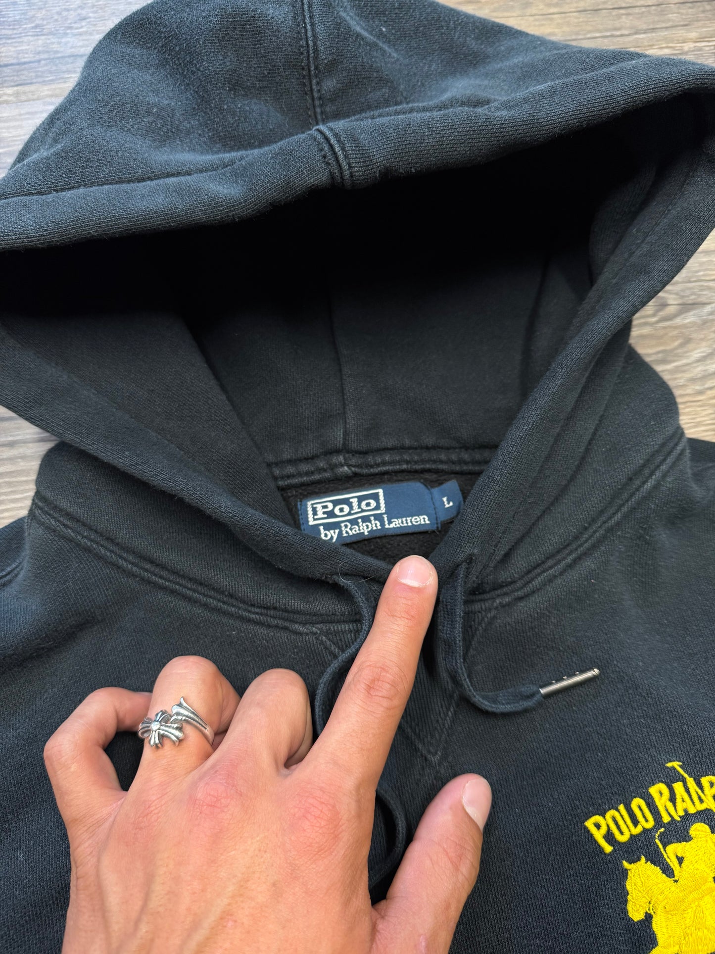 POLO RALPH LAUREN VINTAGE NEW YORK VARSITY HOODIE (L)