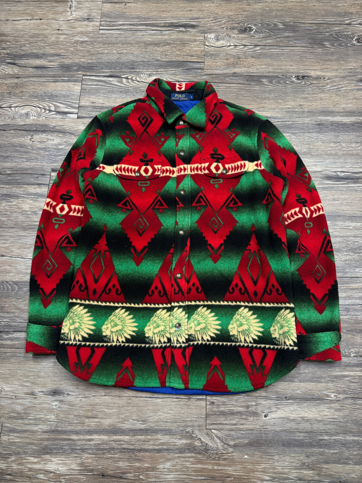 POLO RALPH LAUREN AZTEC SHERPA JACKET (L)