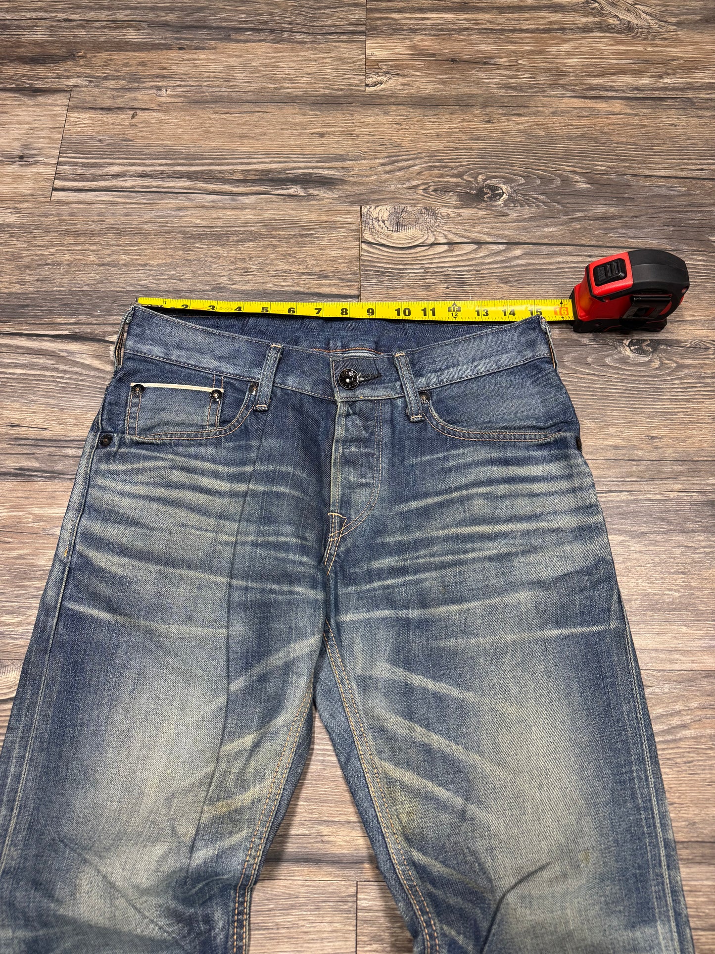 EDWINS SELVEDGE LIGHTWASH FADED JEANS (28)