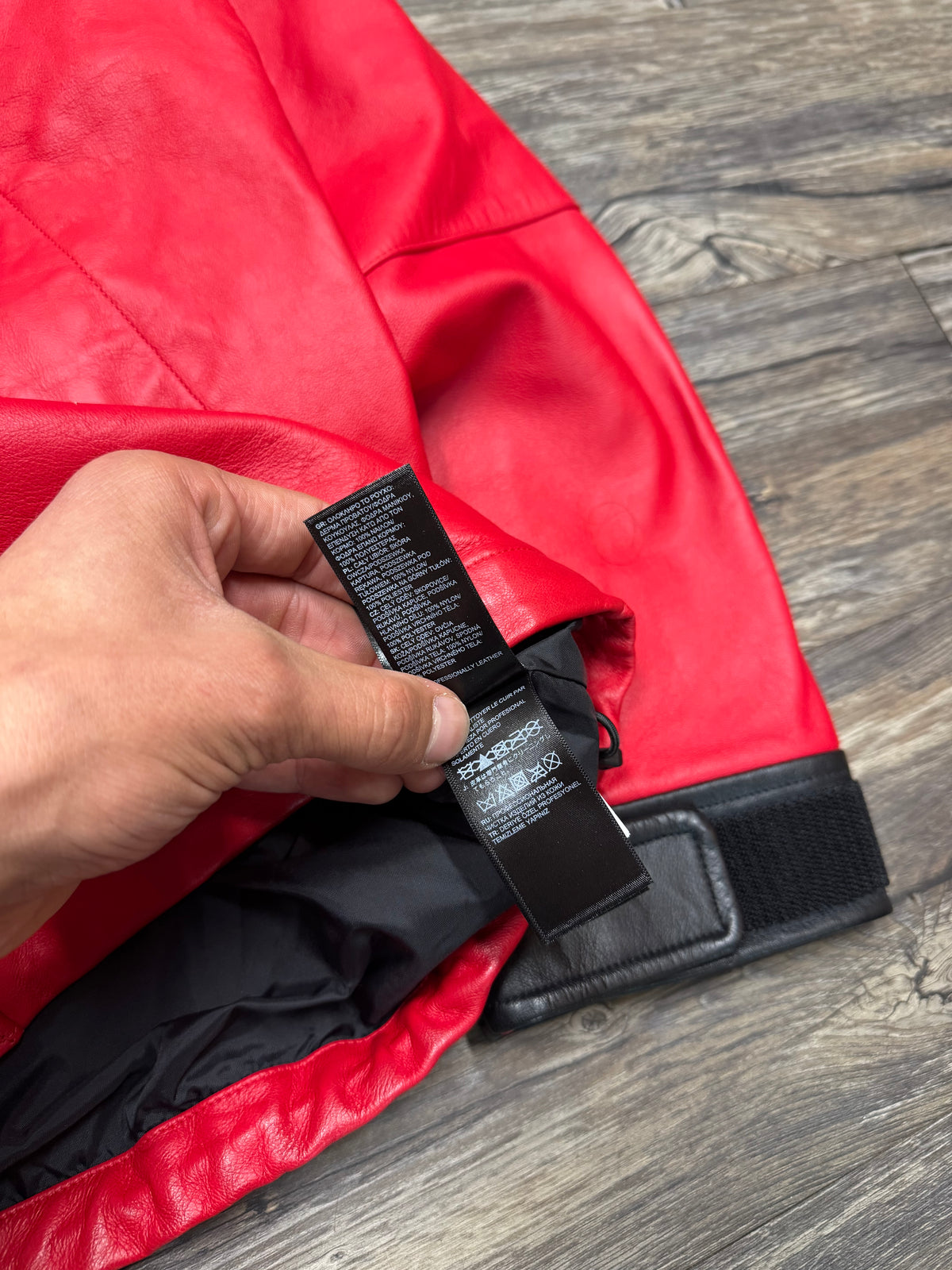 SUPREME X THE NORTH FACE LEATHER DOWN MOUNTAIN PARKA (M)