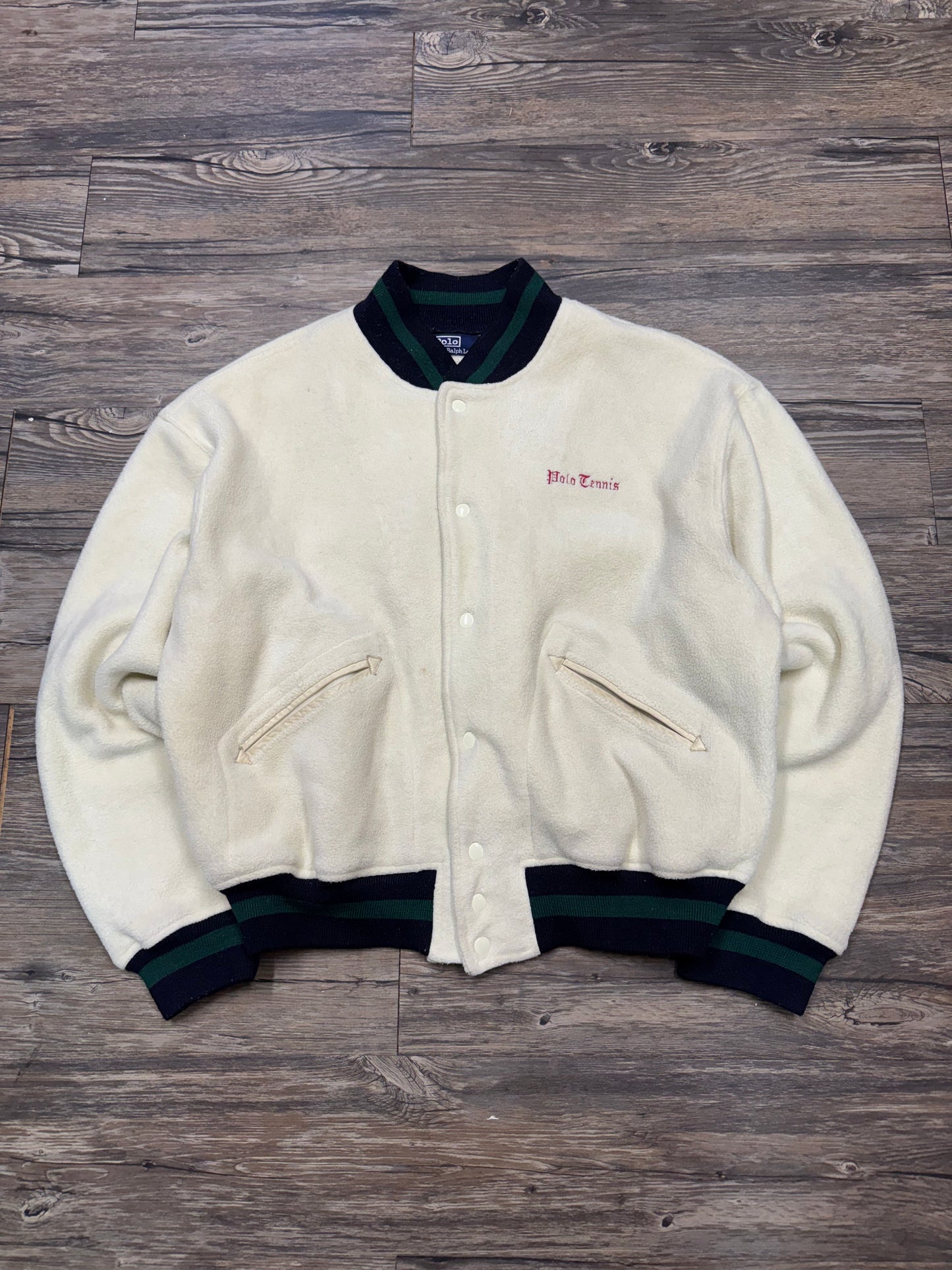 POLO RALPH LAUREN TENNIS VARSITY JACKET (L)