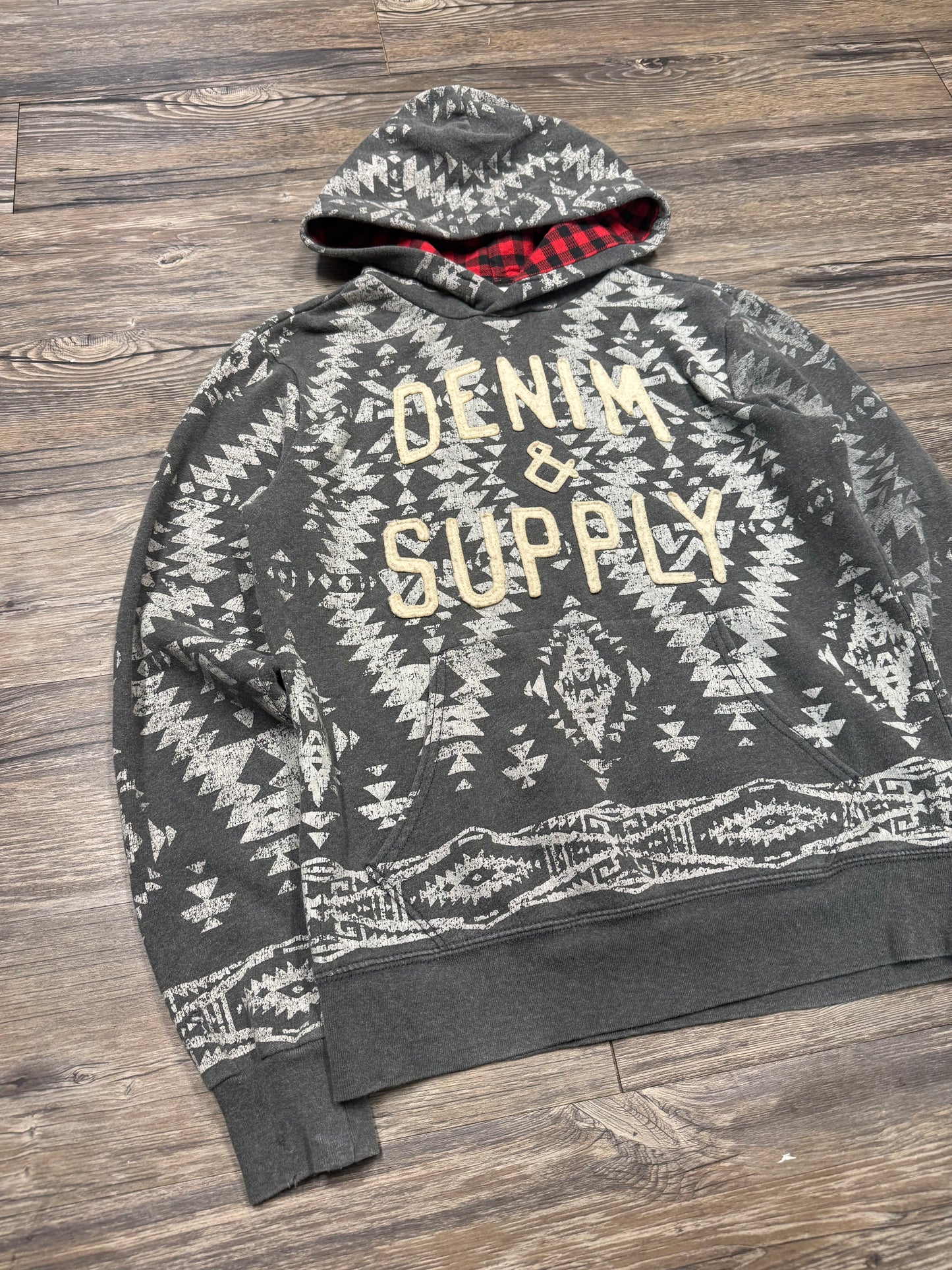 POLO RALPH LAUREN DENIM & SUPPLY AZTEC HOODIE (XS)