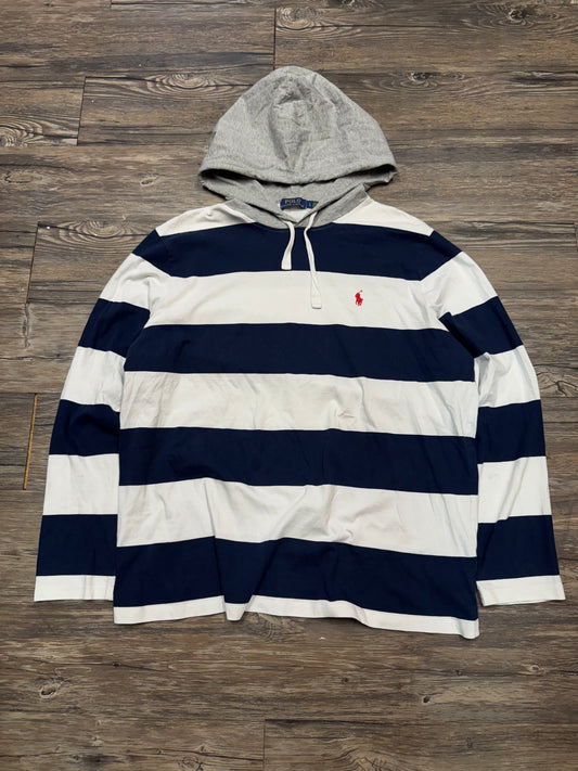POLO RALPH LAUREN STRIPED HOODED LS (L)