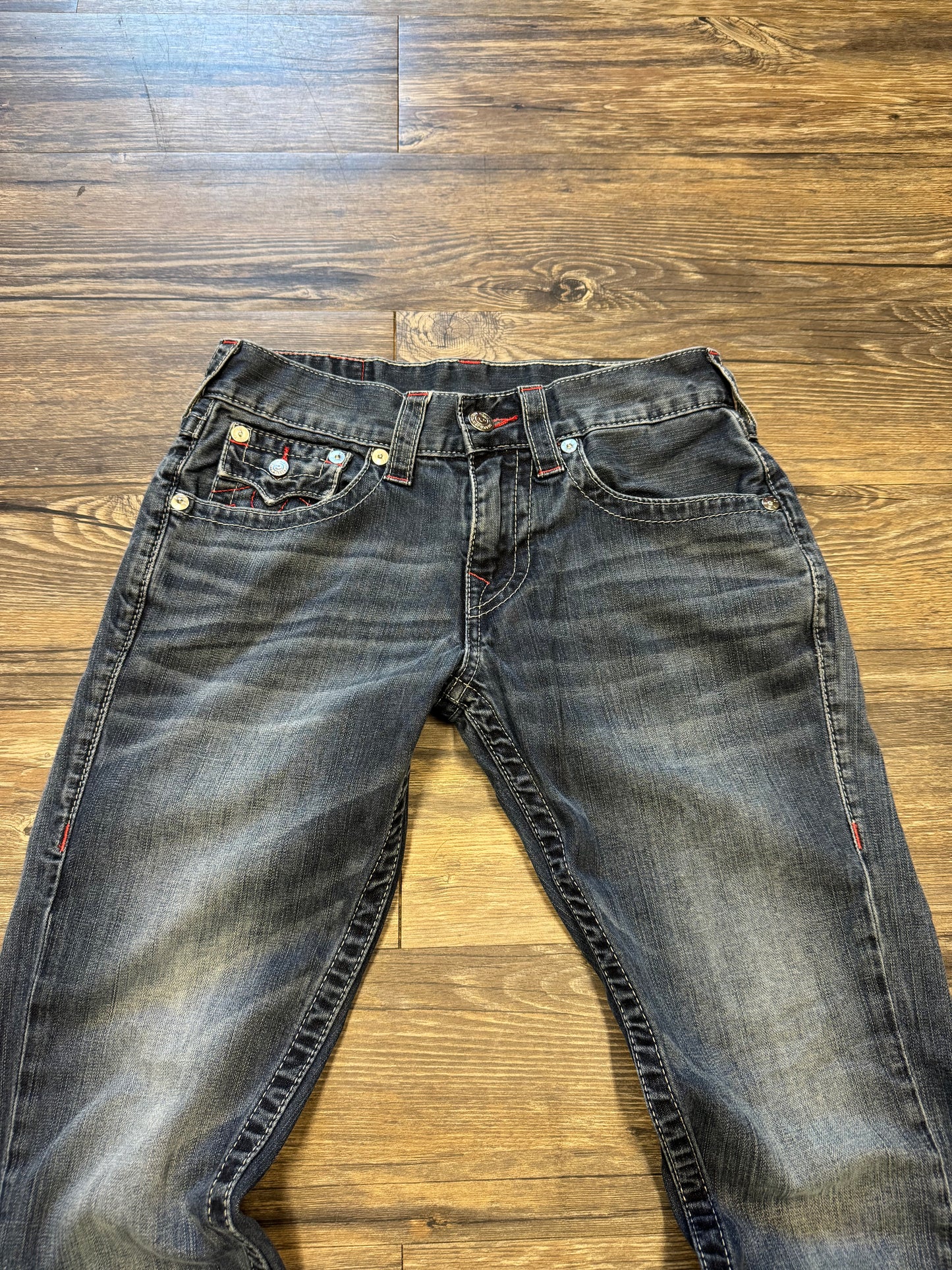 TRUE RELIGION RICKY STRAIGHT FLAP JEANS (30)