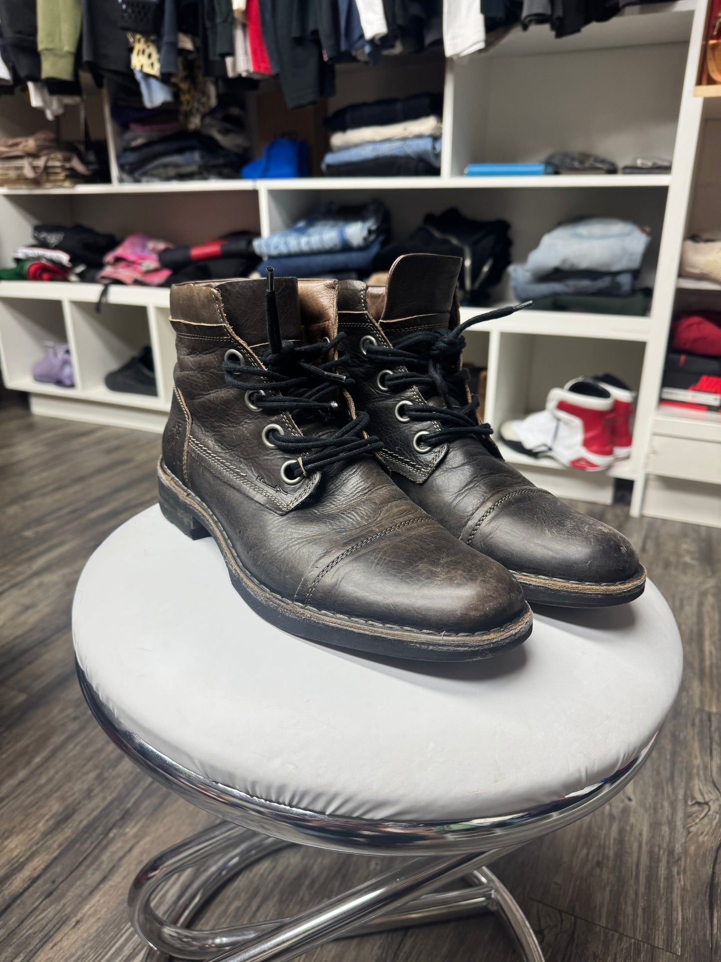 LONDON FLY LEATHER BOOTS (10.5)