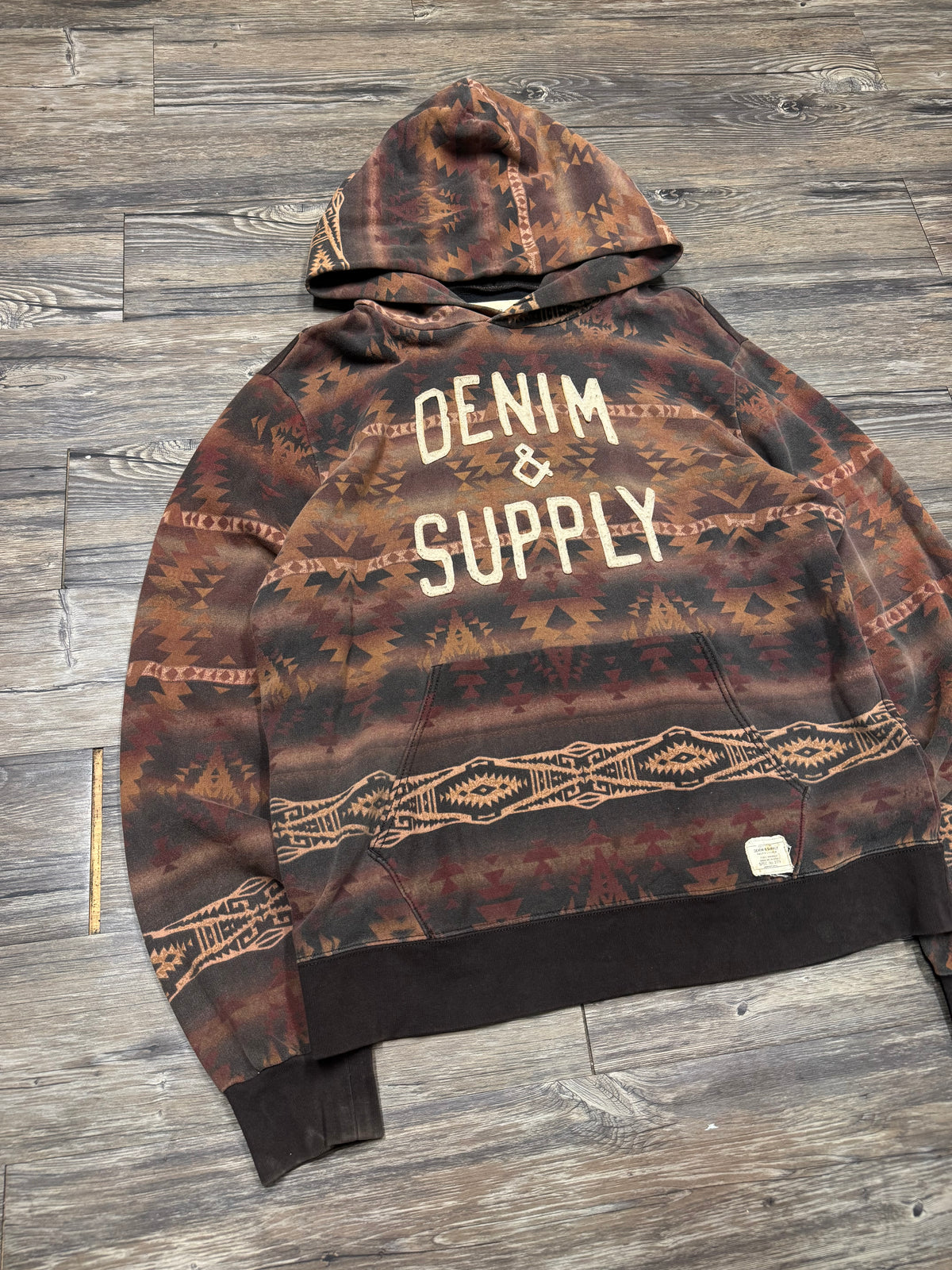 POLO RALPH LAUREN DENIM & SUPPLY AZTEC HOODIE (L)