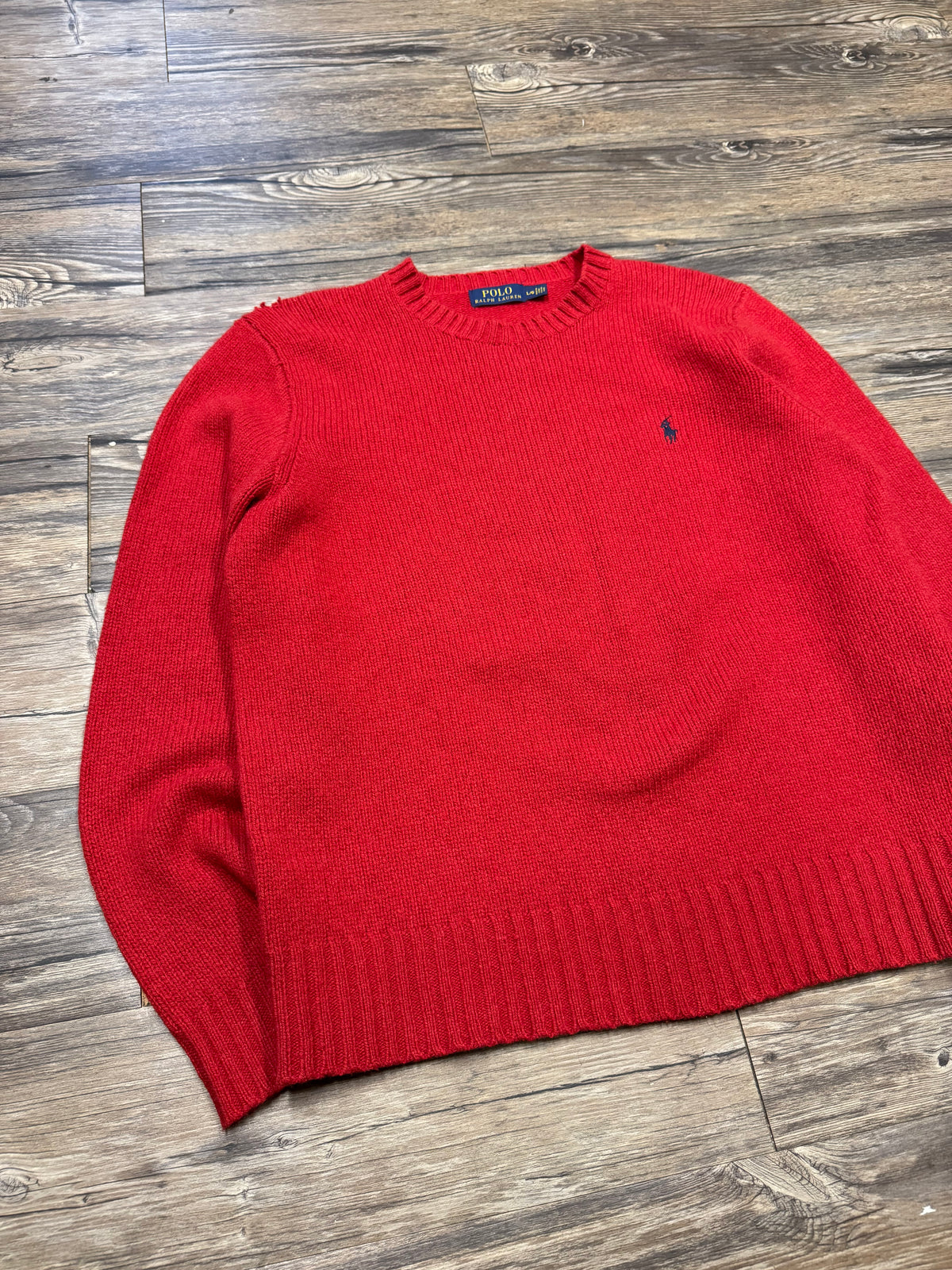 POLO RALPH LAUREN VINTAGE WOOL KNIT SWEATER (L)