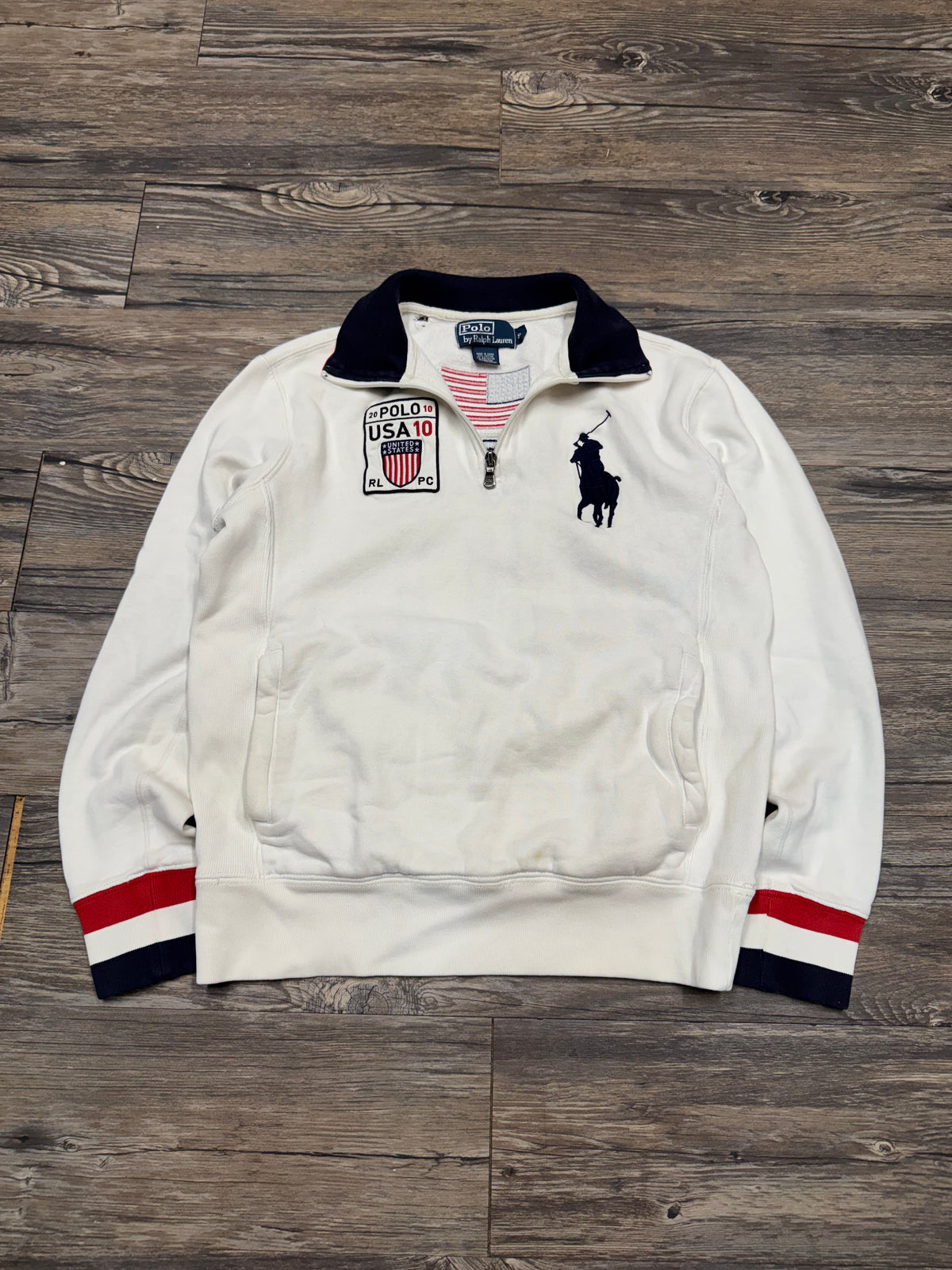 POLO RALPH LAUREN USA BIG PONY QUARTER ZIP (S)