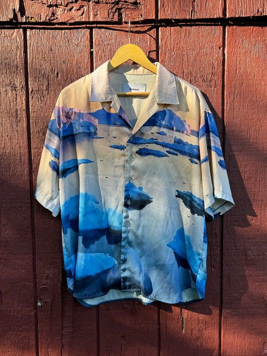 BONSAI GRAPHIC SILK POLO (L)