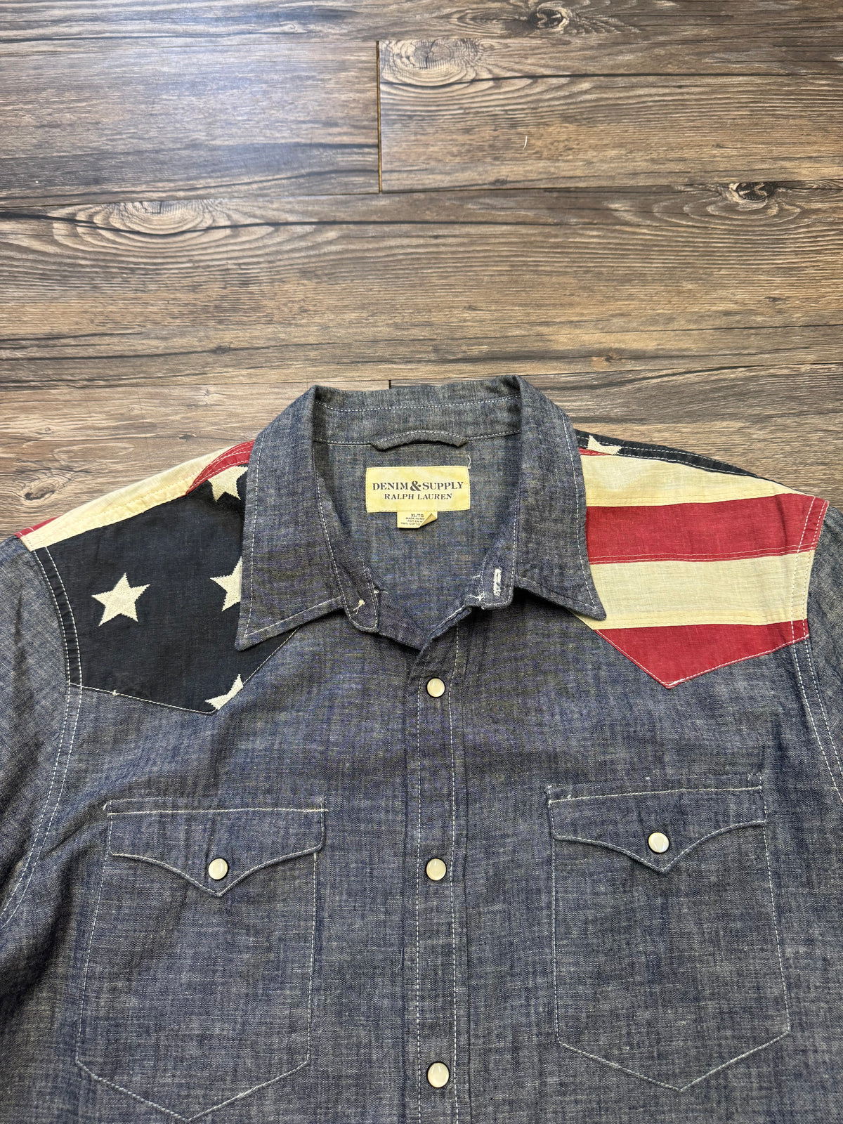 POLO RALPH LAUREN DENIM & SUPPLY AMERICAN BUTTON UP SHIRT (XL)