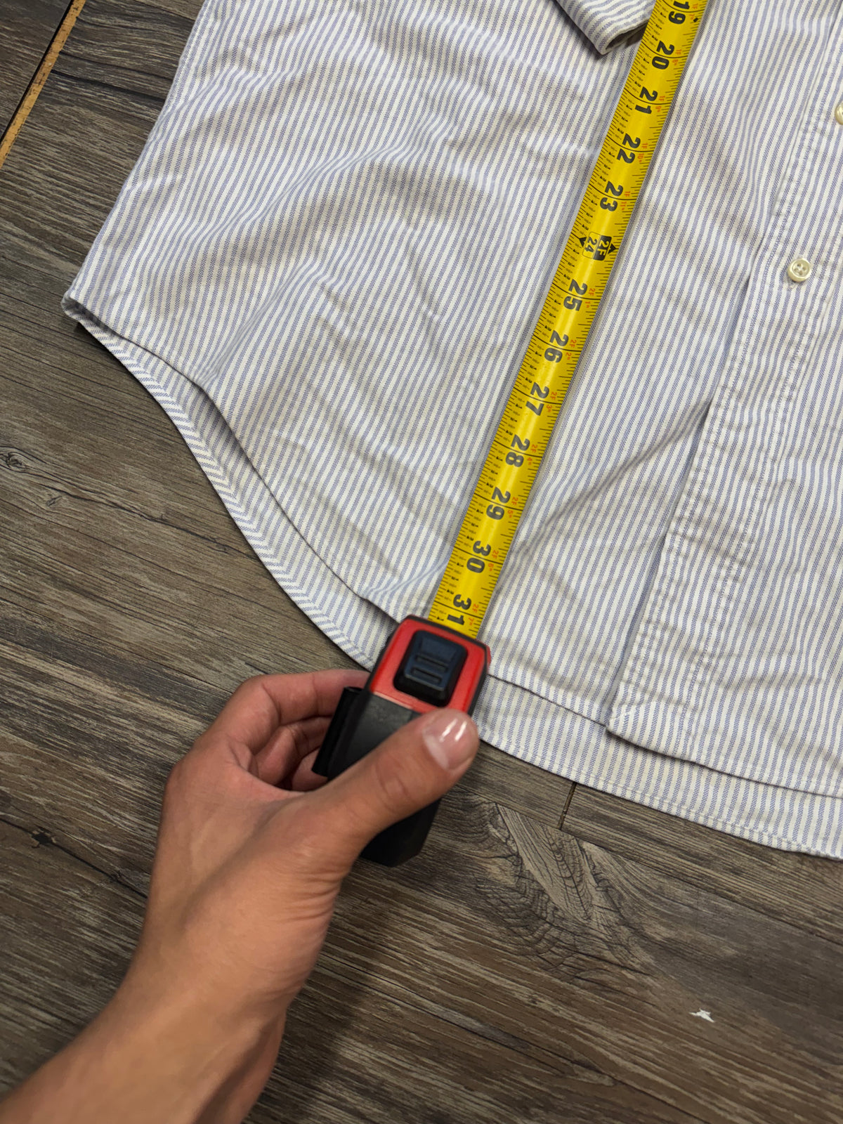 POLO RALPH LAUREN VARSITY PATCH BUTTON UP SHIRT (16.5)