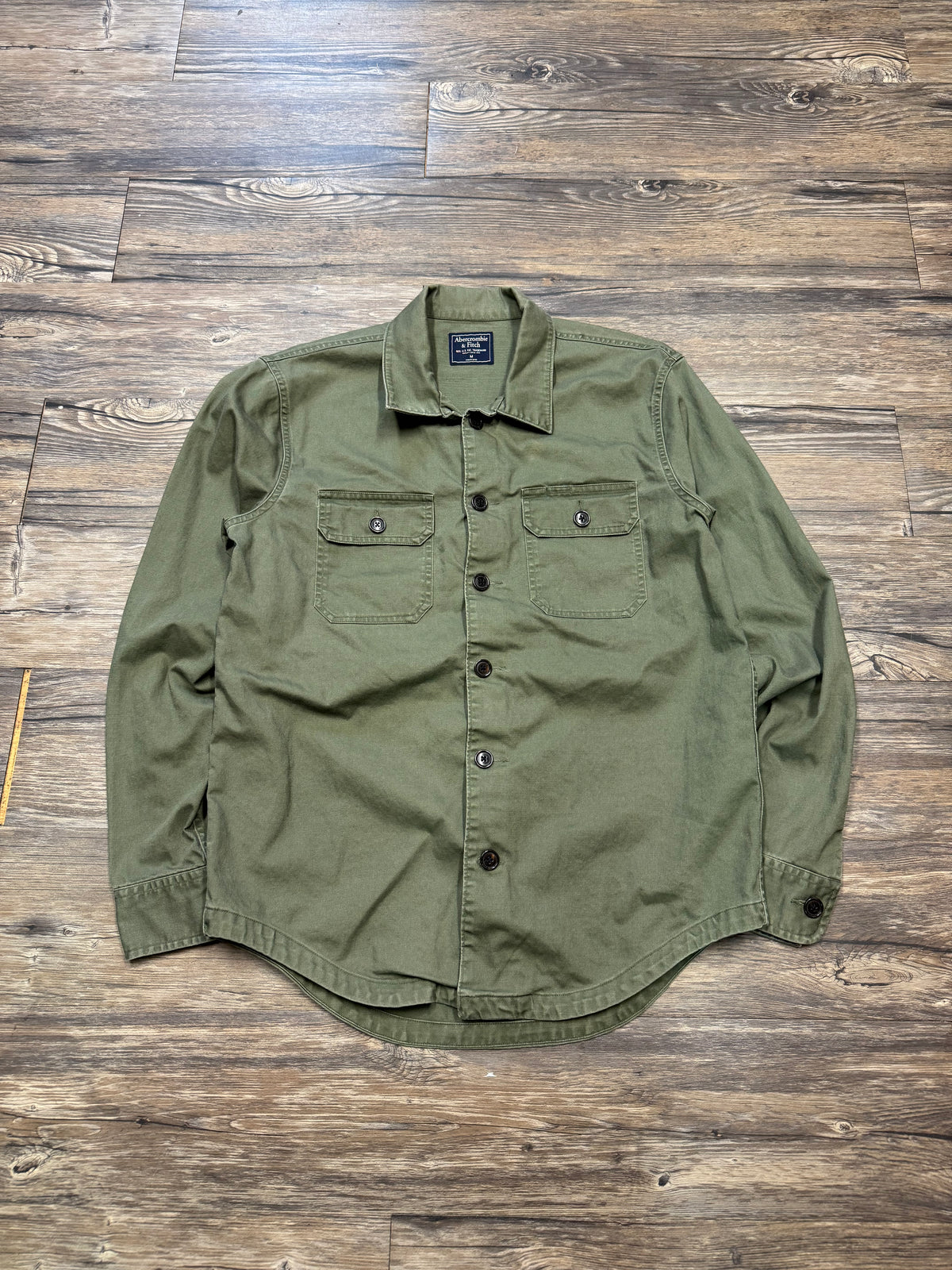 ABERCROMBIE & FITCH BUTTON UP MILITARY JACKET (M)