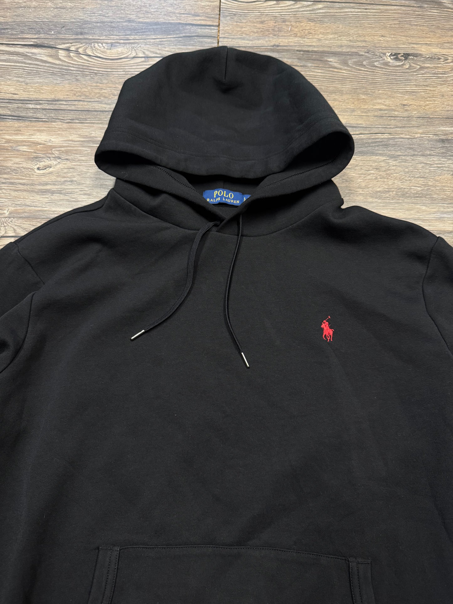 POLO RALPH LAUREN BLACK HOODIE (L)