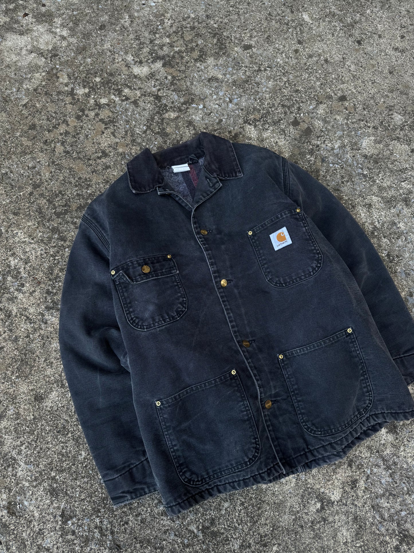80s CARHARTT SHORE COAT (M)